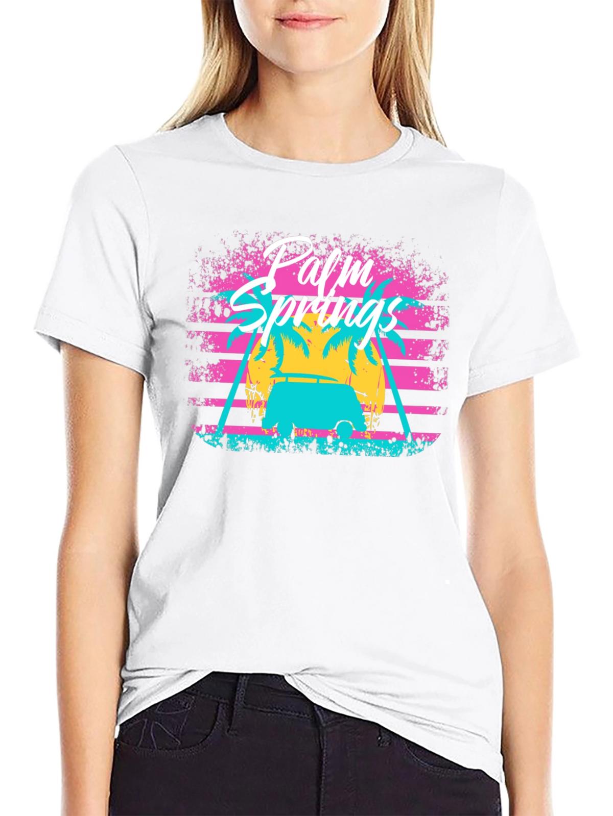 Palm Springs Retro Graphic Tee - Vacation Vibes