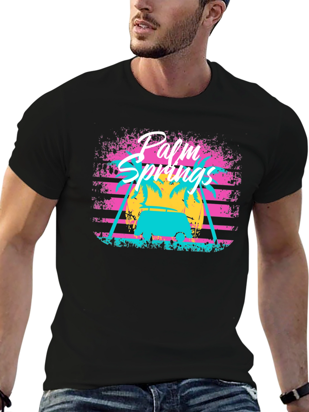 Palm Springs Retro Graphic Tee - Vacation Vibes