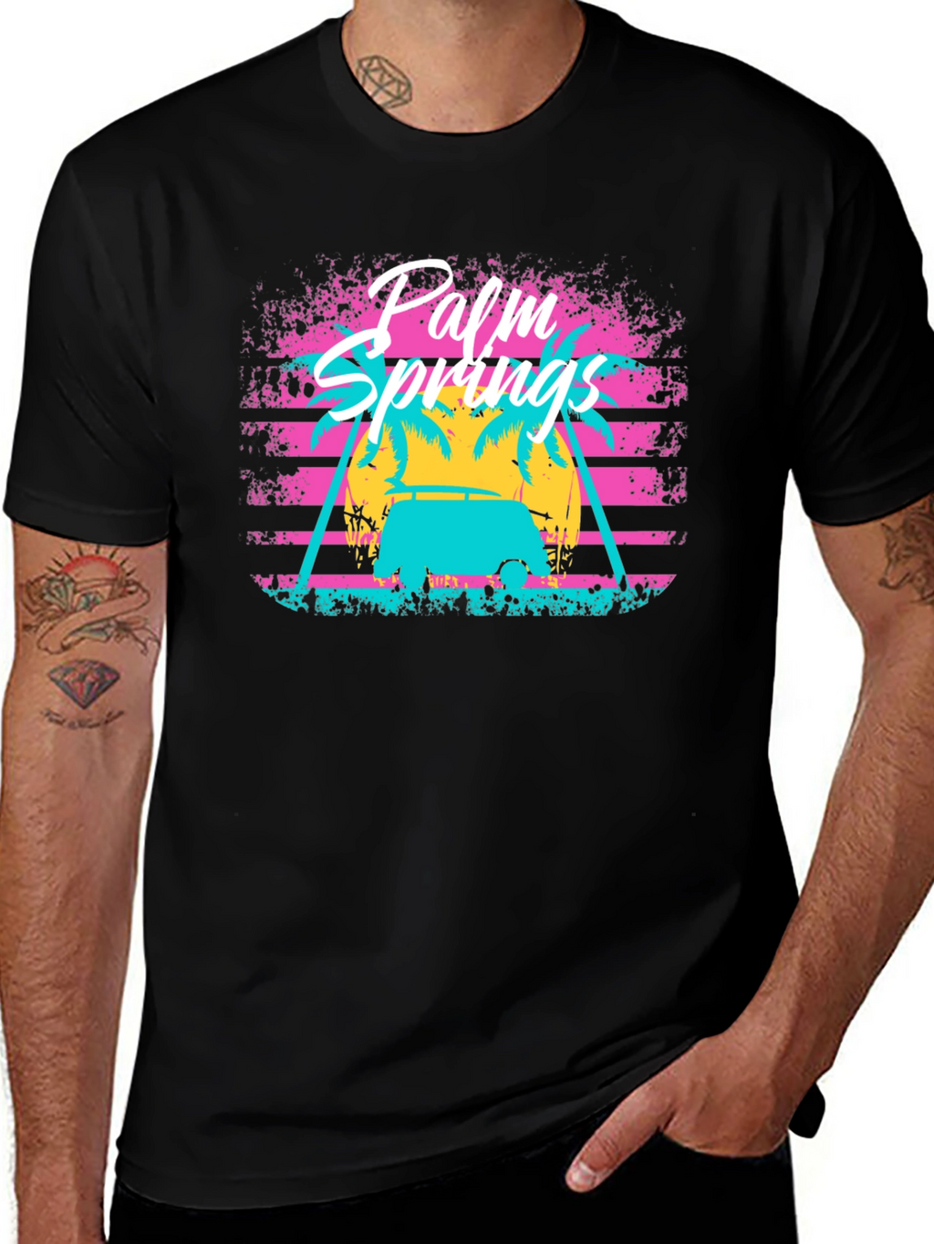 Palm Springs Retro Graphic Tee - Vacation Vibes