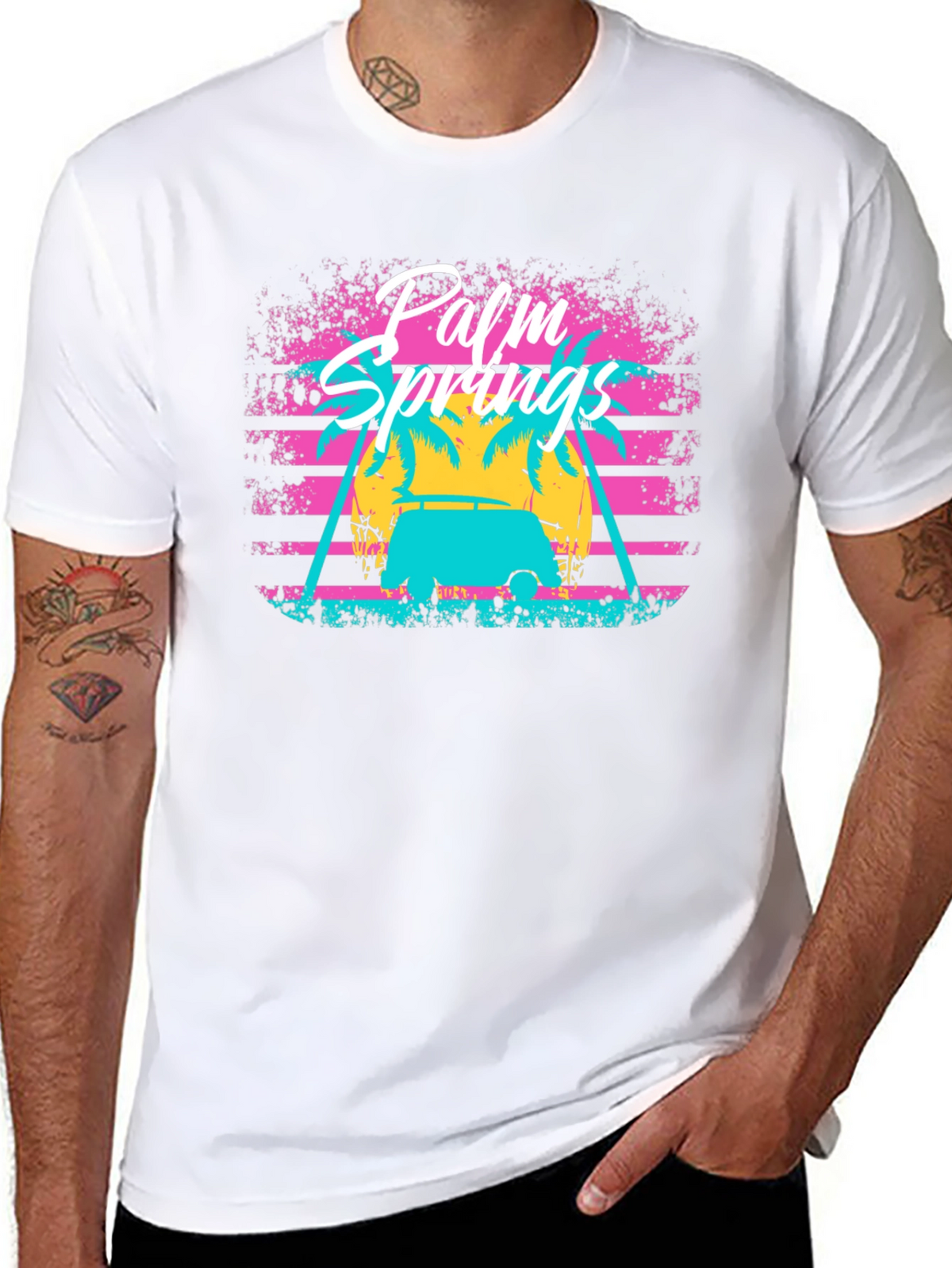 Palm Springs Retro Graphic Tee - Vacation Vibes