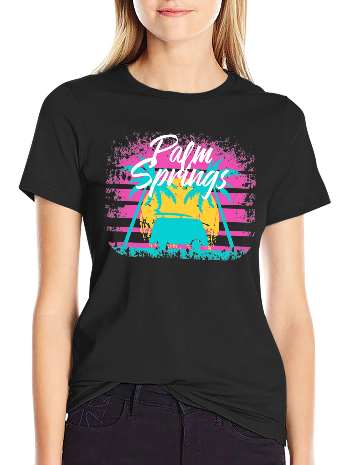Palm Springs Retro Graphic Tee - Vacation Vibes