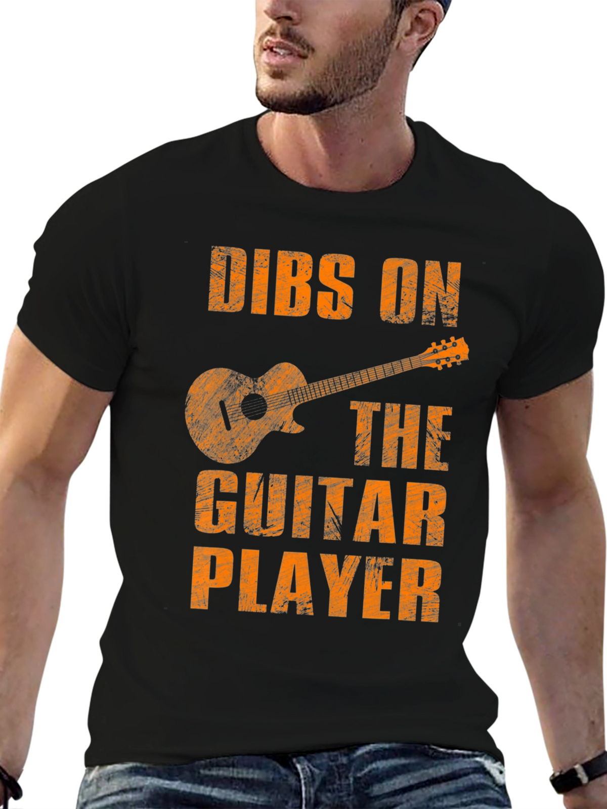 Dibs on the Guitar Player Black Graphic Tee