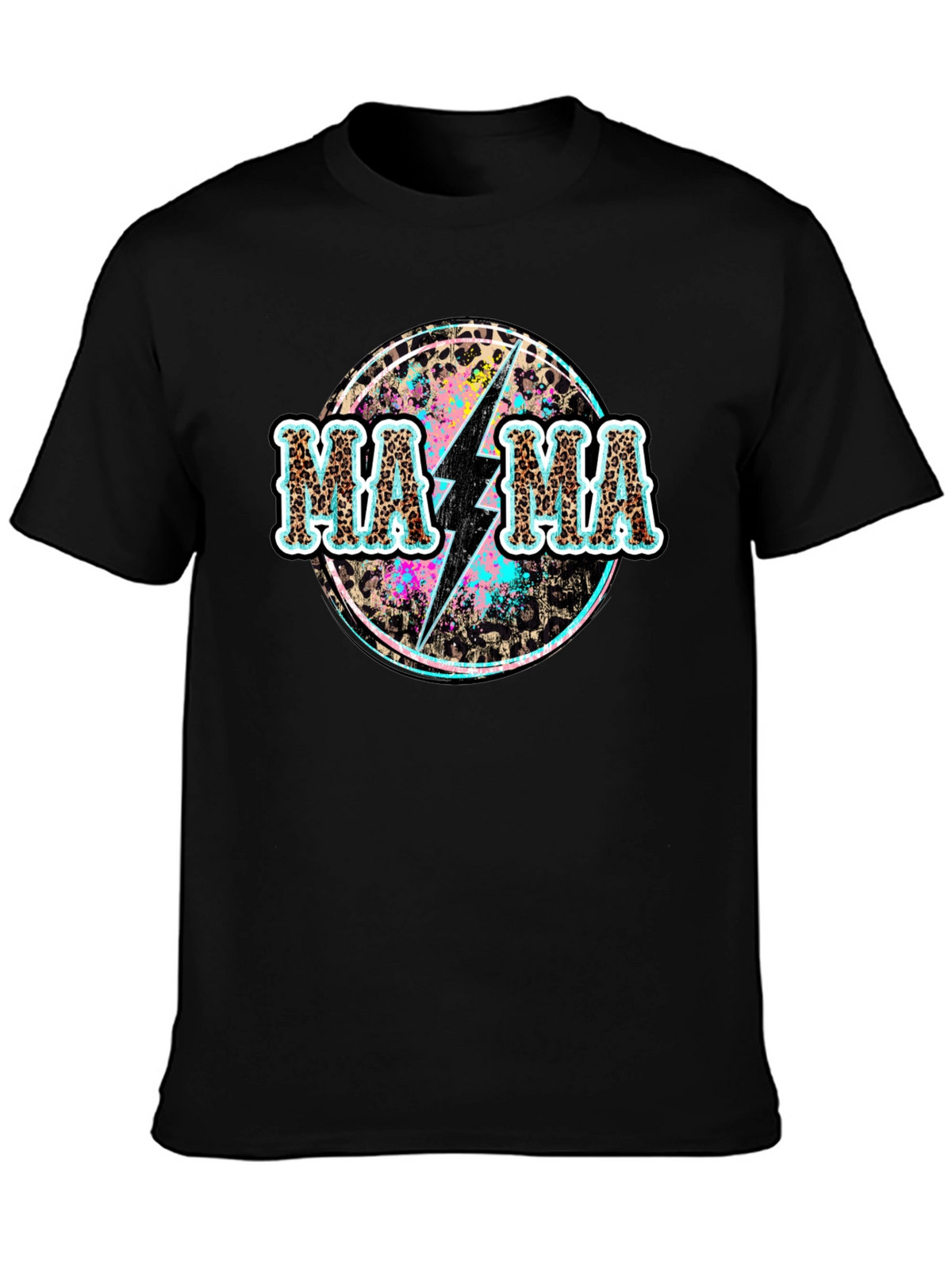 Mama Leopard Bolt Graphic Tee
