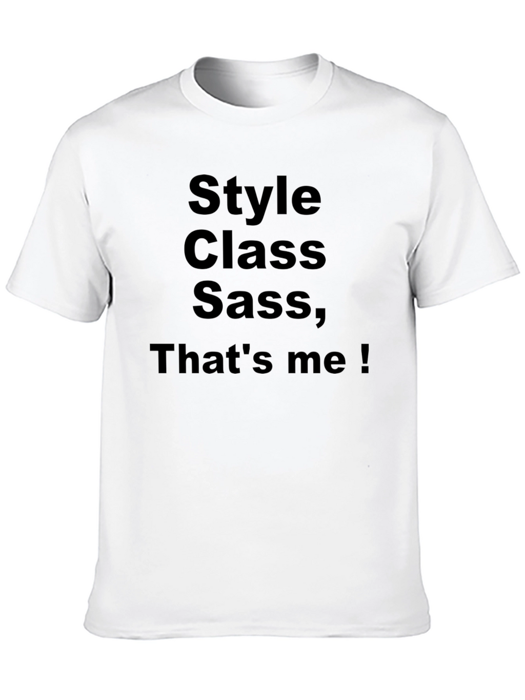 Style Class Sass Mens Black T-Shirt