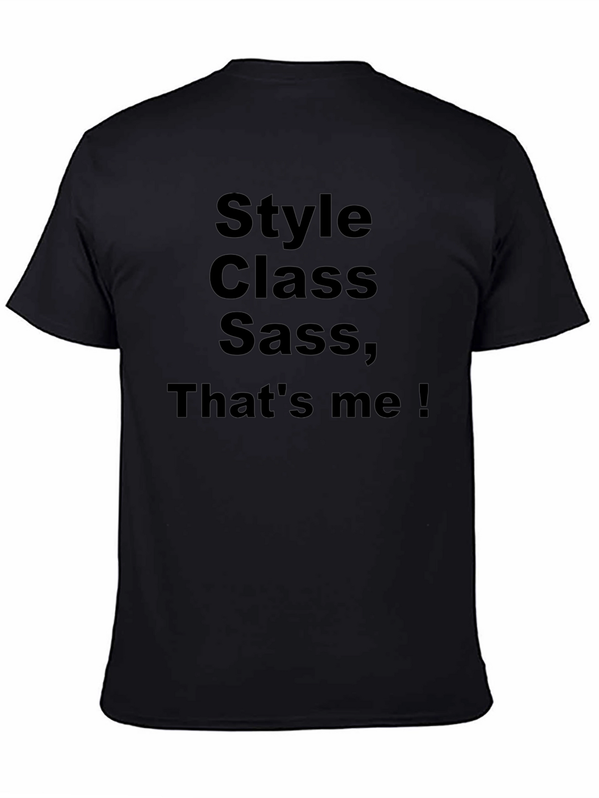 Style Class Sass Mens Black T-Shirt