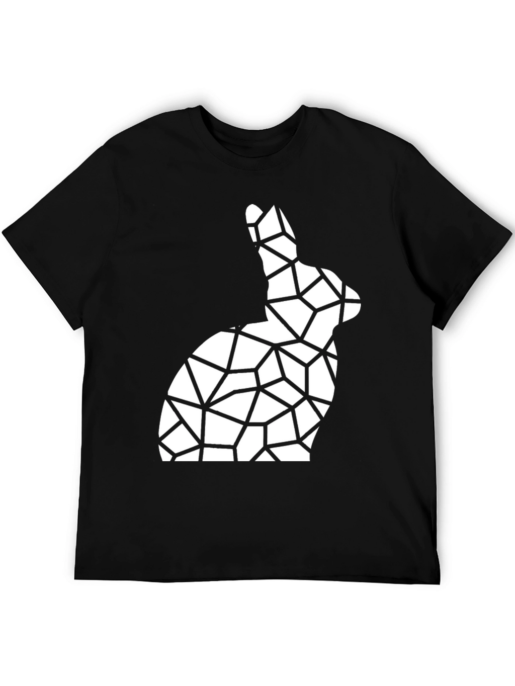 Geometric Bunny Graphic Print Tee