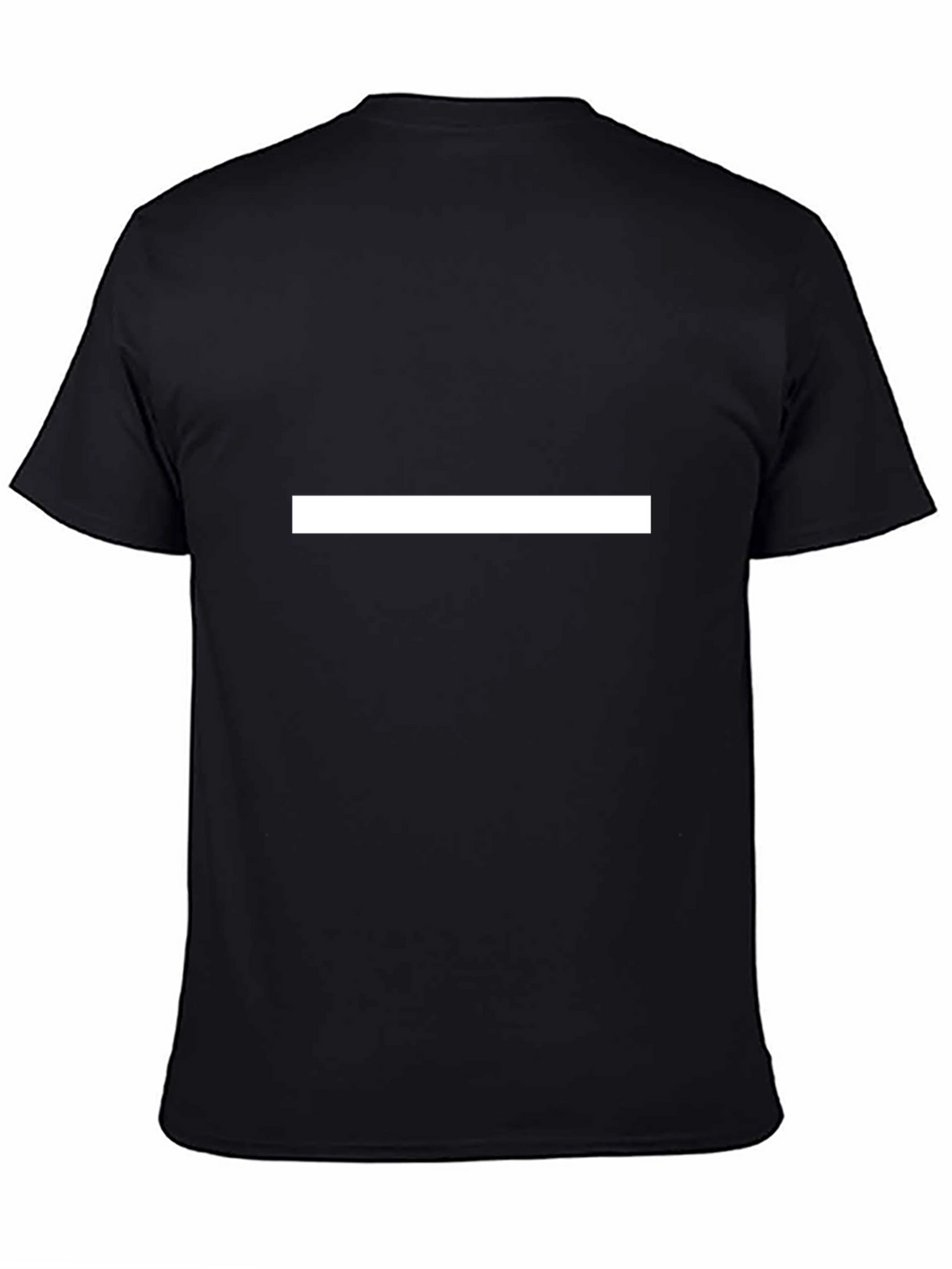 Minimalist Black T-Shirt with White Stripe