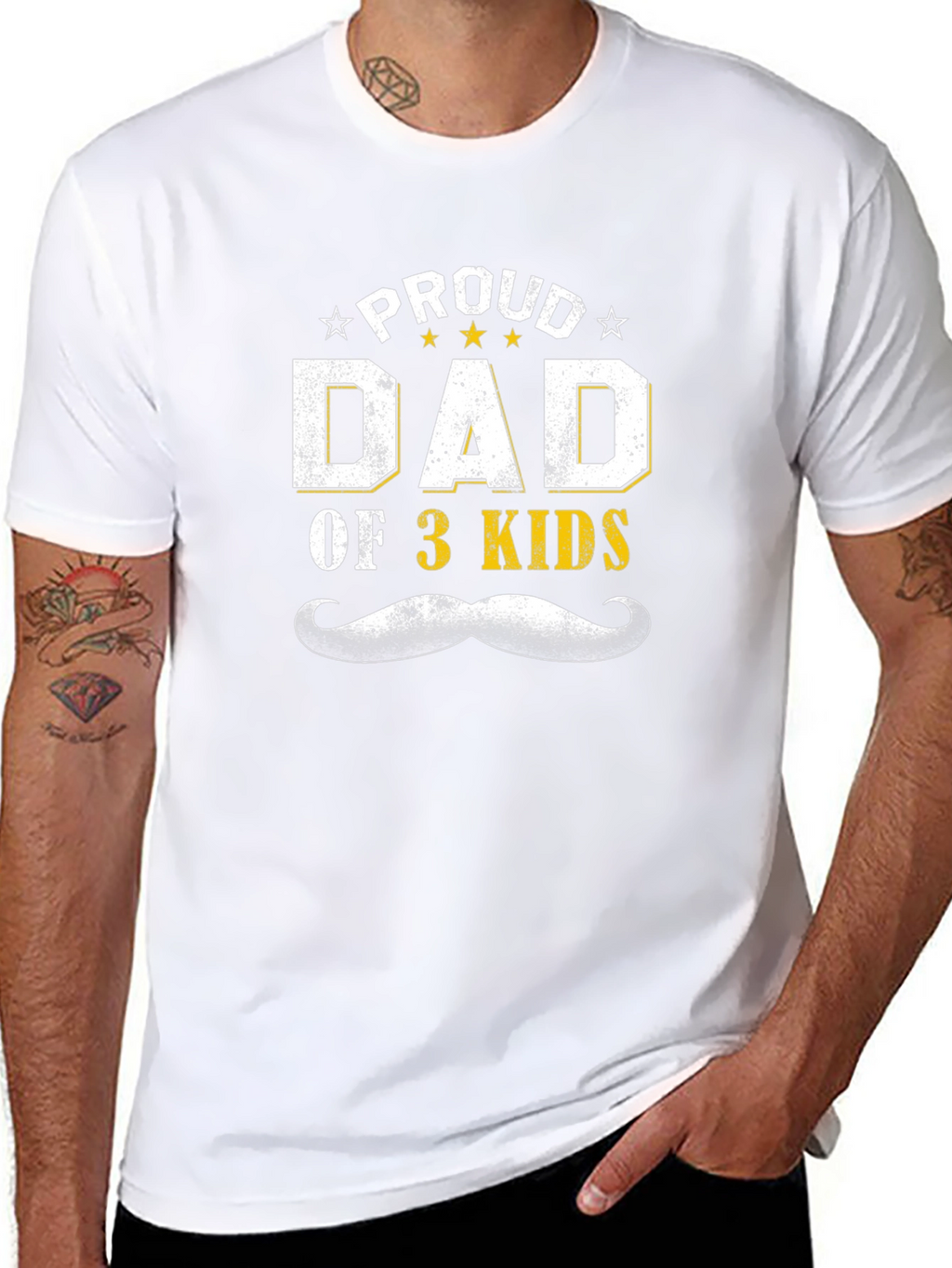 Proud Dad of 3 Kids T-Shirt