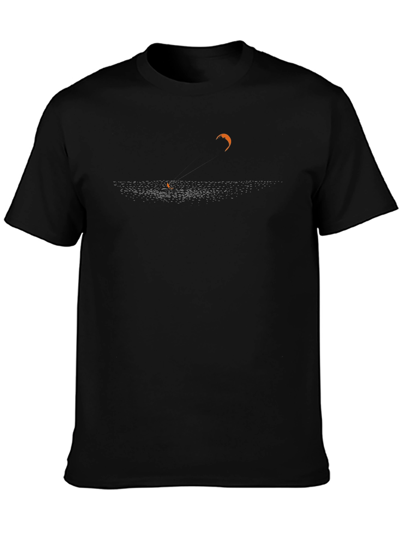 Kitesurfing Silhouette Graphic Tee - Black