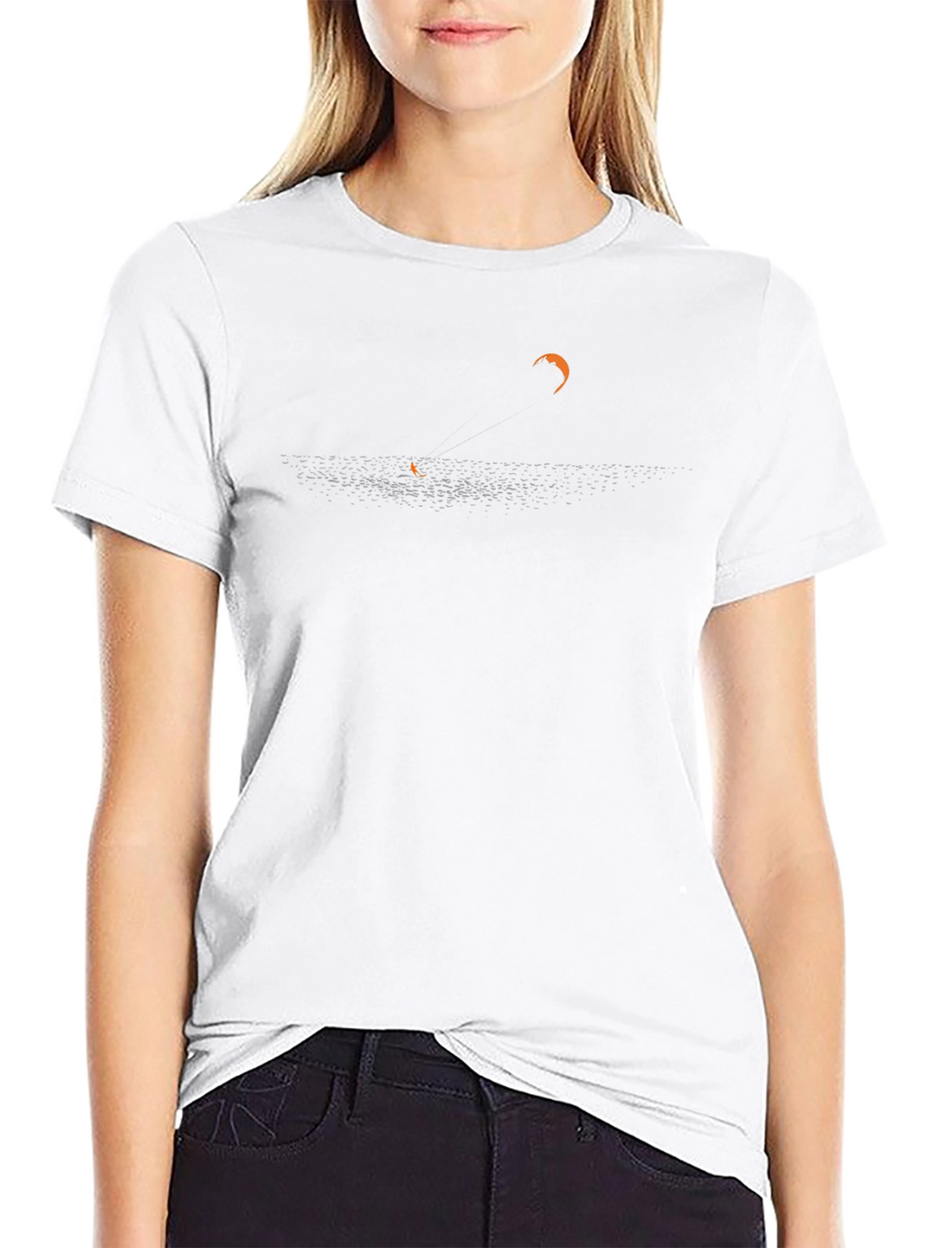 Kitesurfing Silhouette Graphic Tee - Black