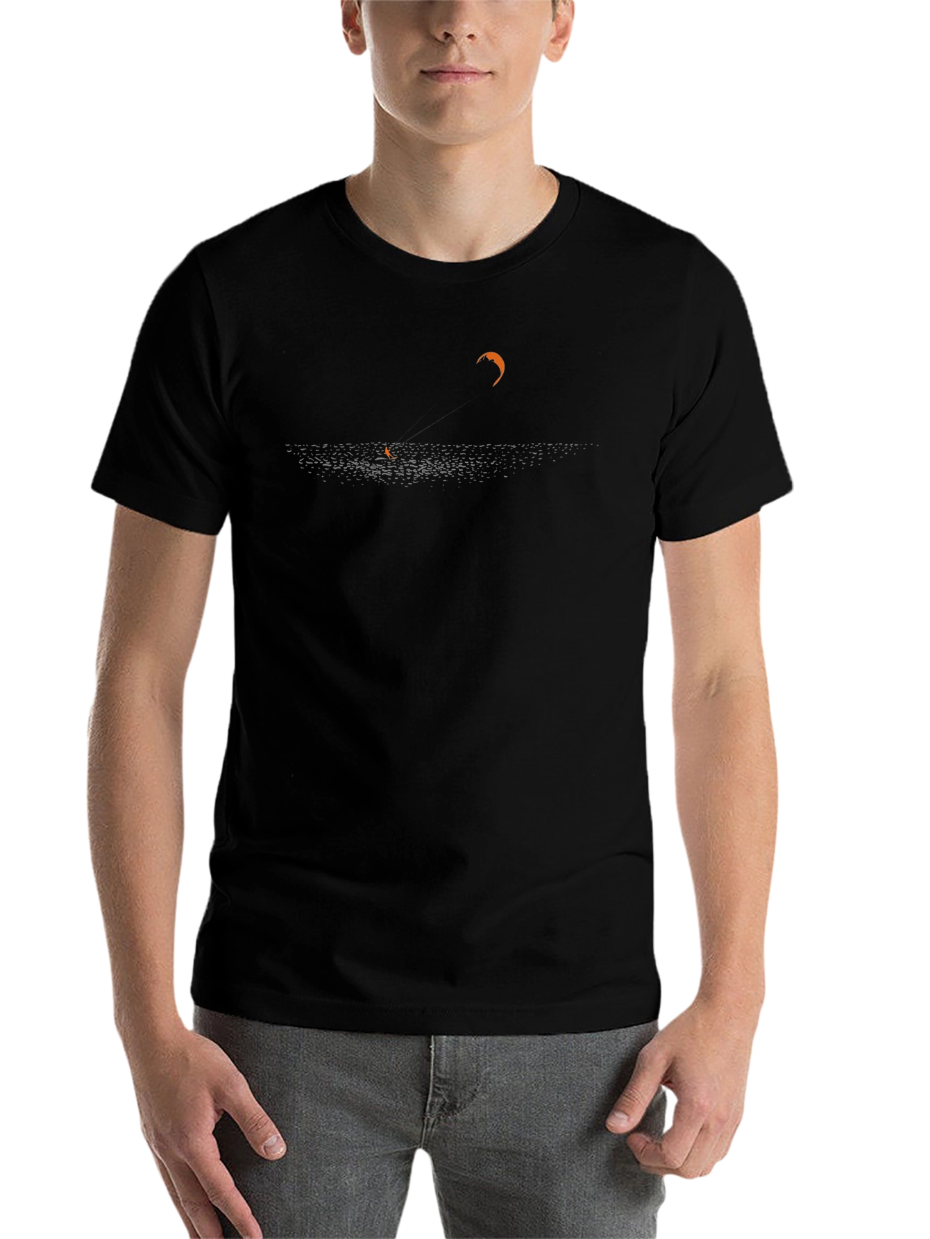 Kitesurfing Silhouette Graphic Tee - Black