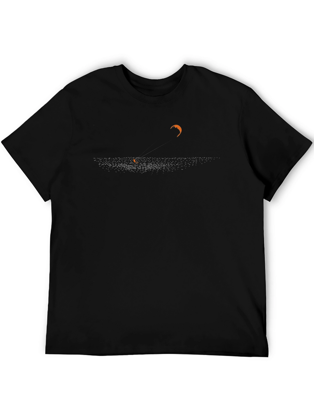 Kitesurfing Silhouette Graphic Tee - Black