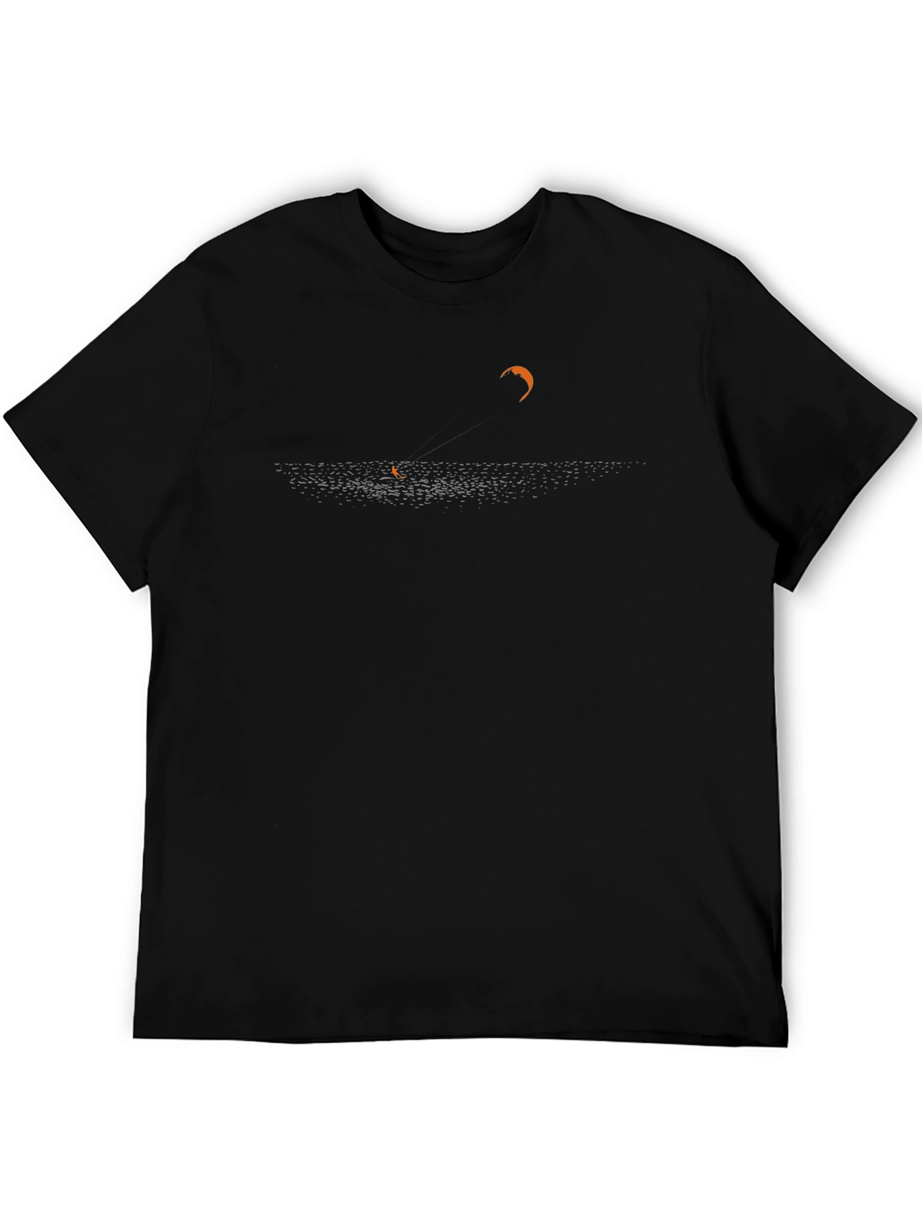 Kitesurfing Silhouette Graphic Tee - Black