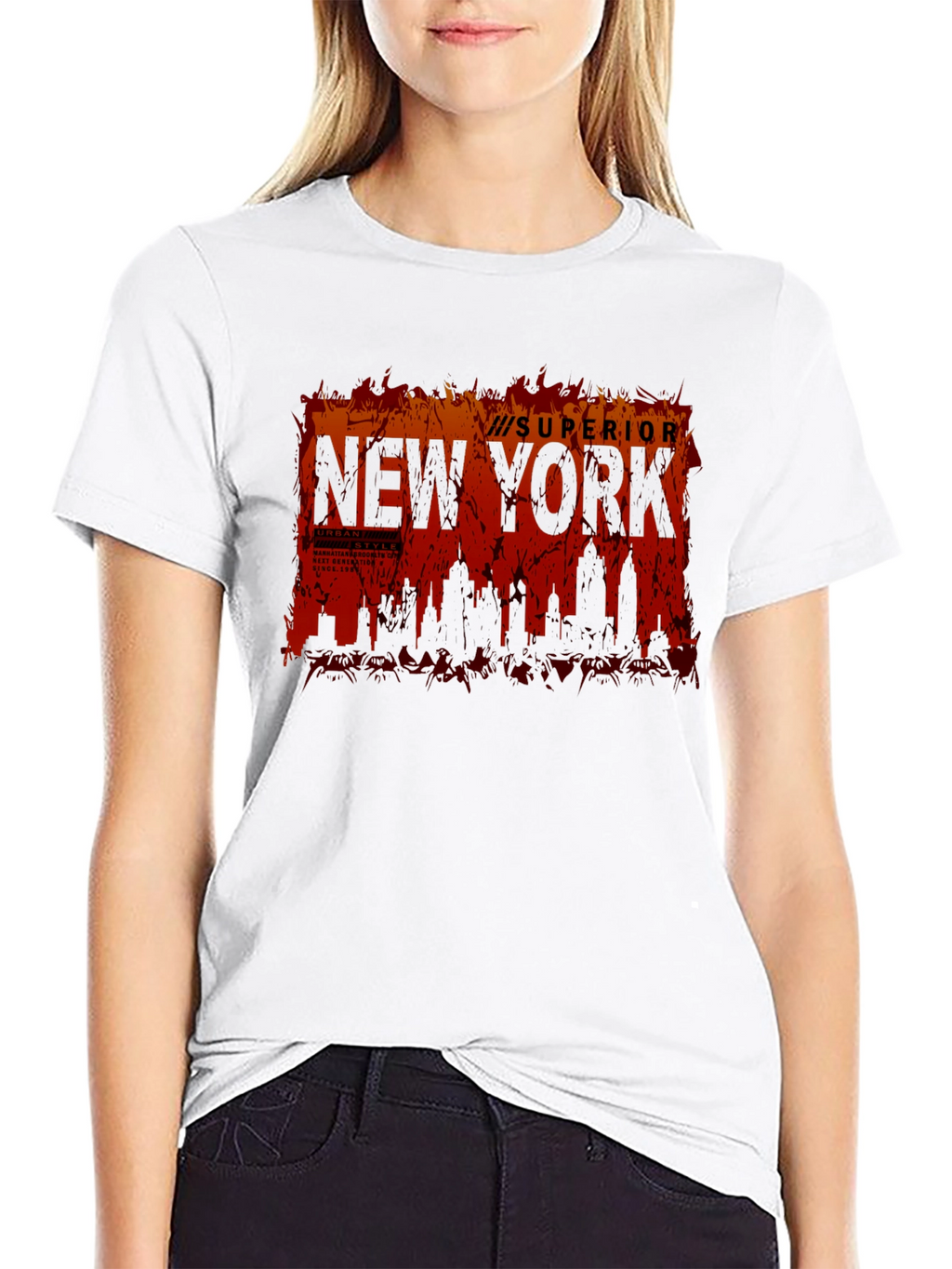 Superior New York Skyline Graphic T-Shirt