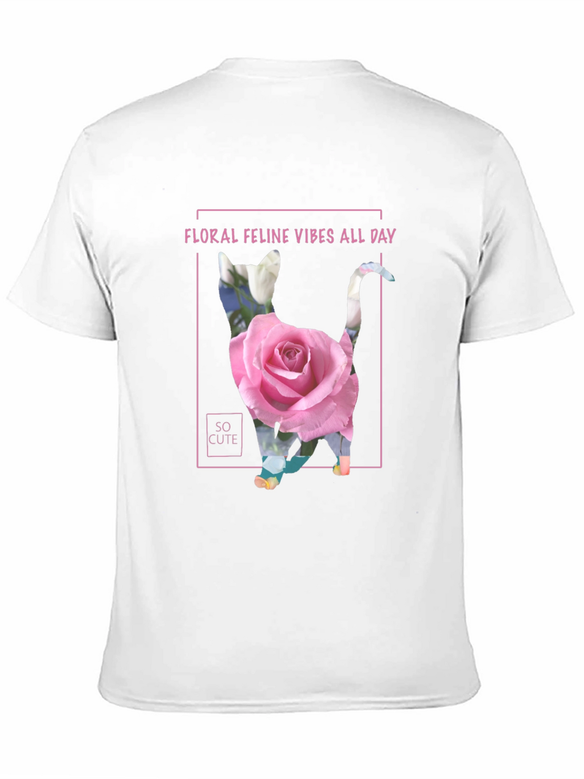 Floral Feline Vibes T-Shirt