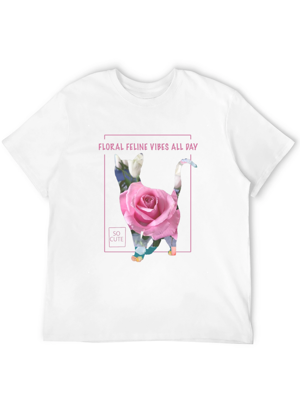 Floral Feline Vibes T-Shirt