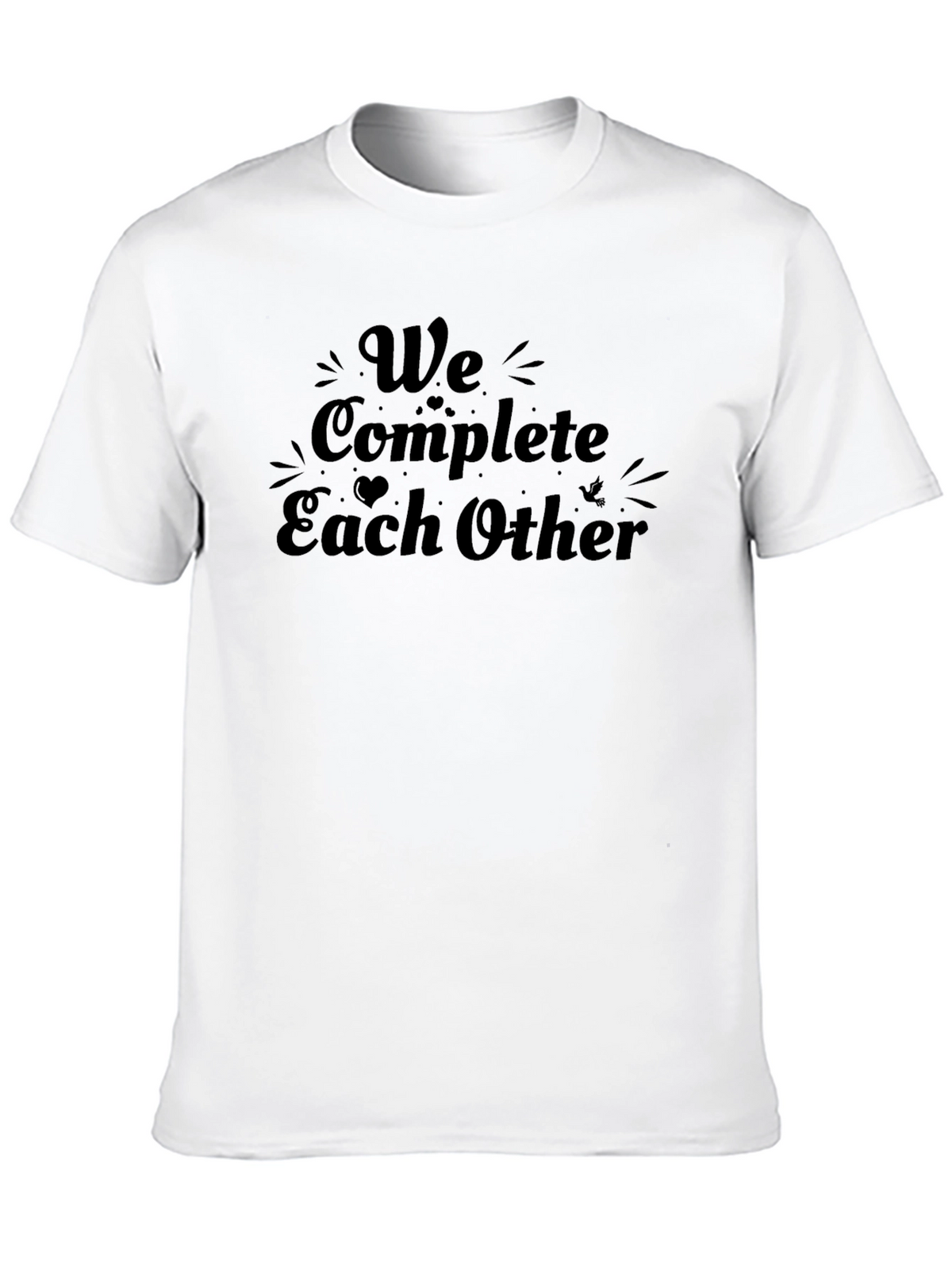 We Complete Each Other Black Graphic Tee