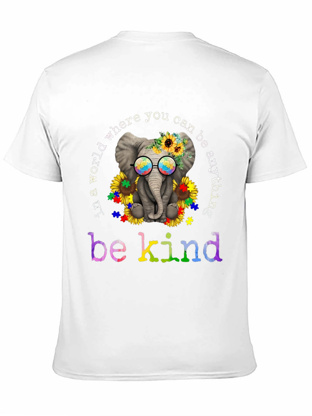 Be Kind Autism Awareness Elephant T-Shirt