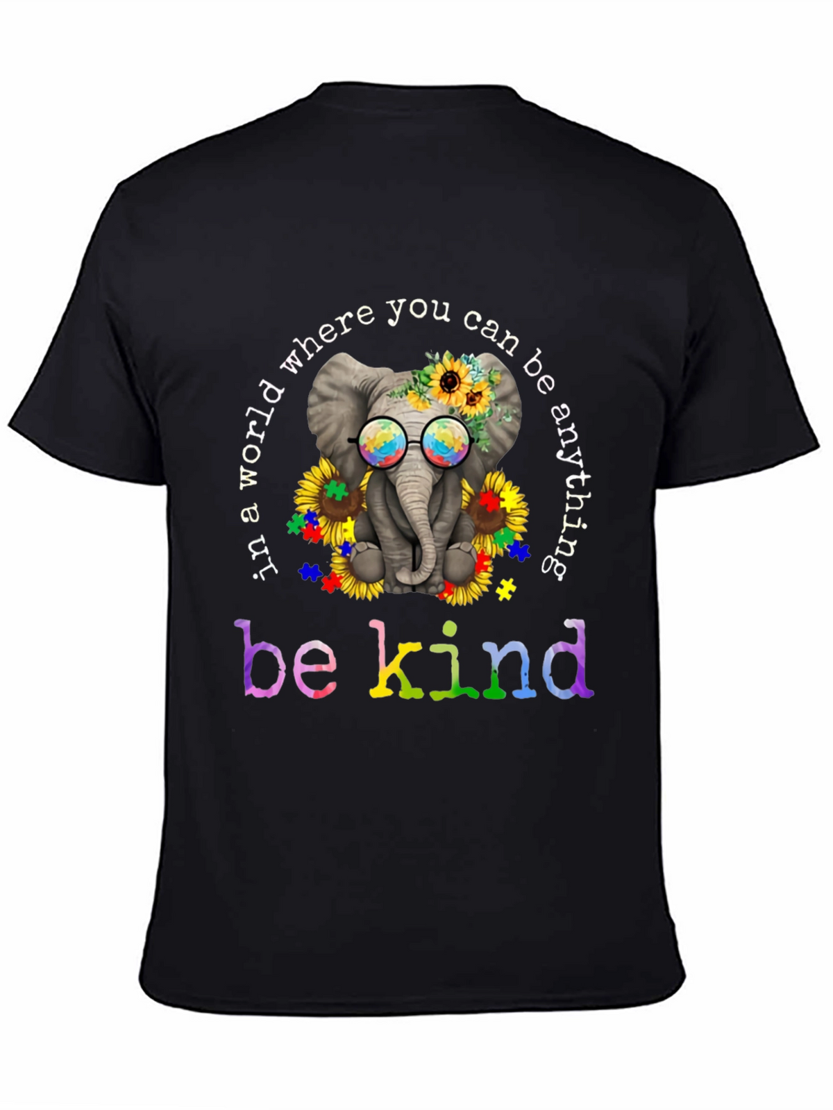 Be Kind Autism Awareness Elephant T-Shirt