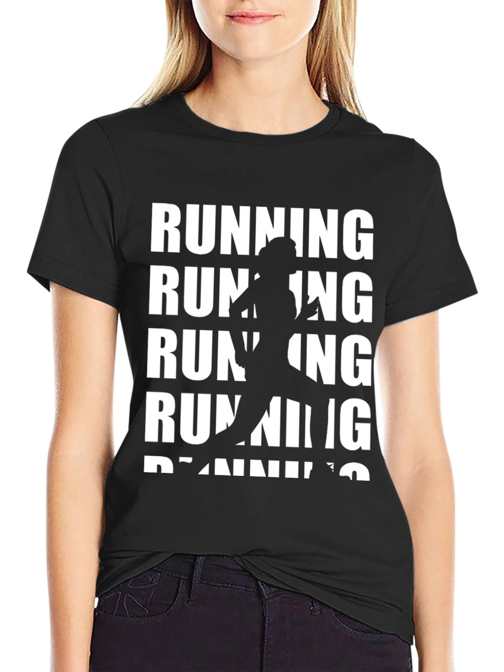 Running Silhouette Graphic Tee - Black