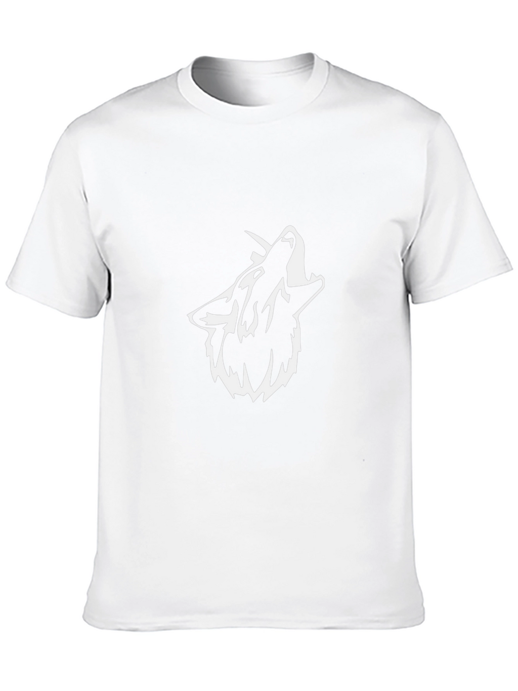 Black T-Shirt with Wolf Howl Graphic