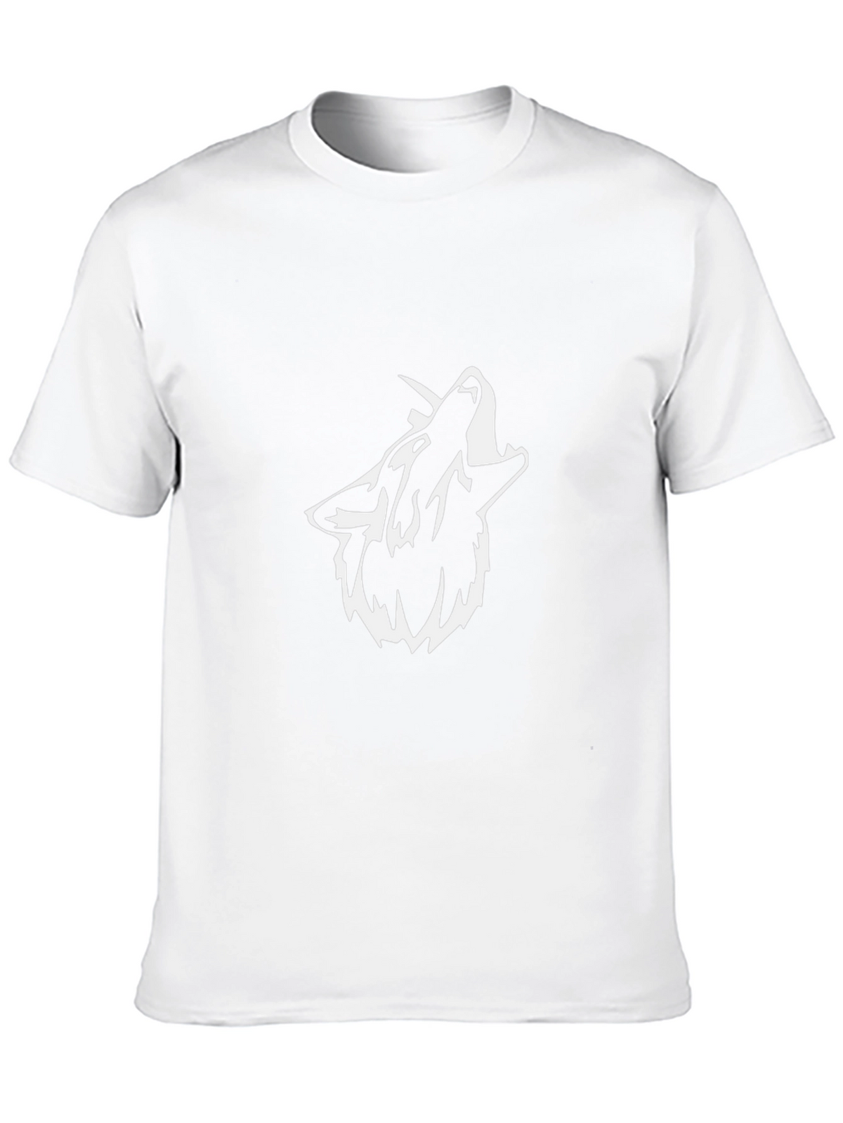Black T-Shirt with Wolf Howl Graphic