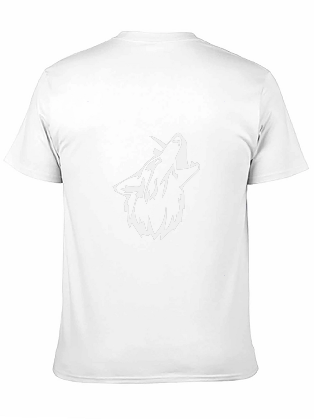 Black T-Shirt with Wolf Howl Graphic