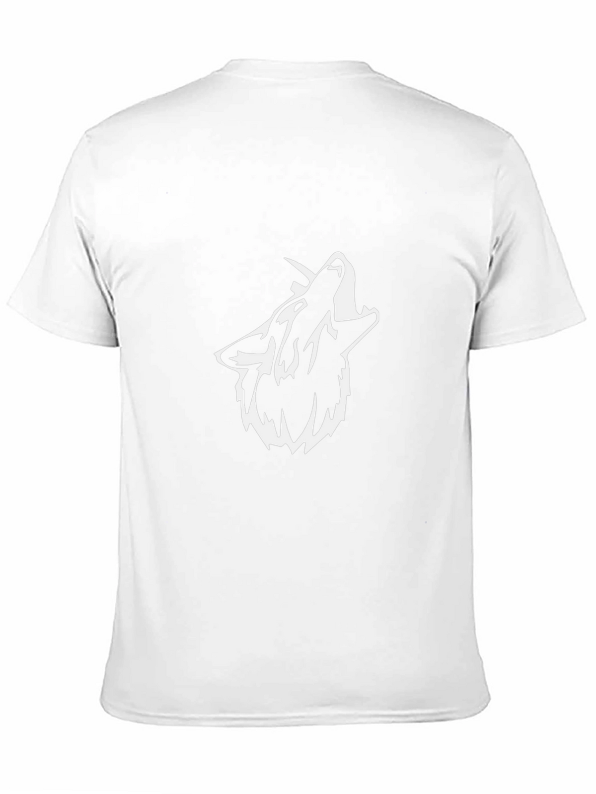 Black T-Shirt with Wolf Howl Graphic