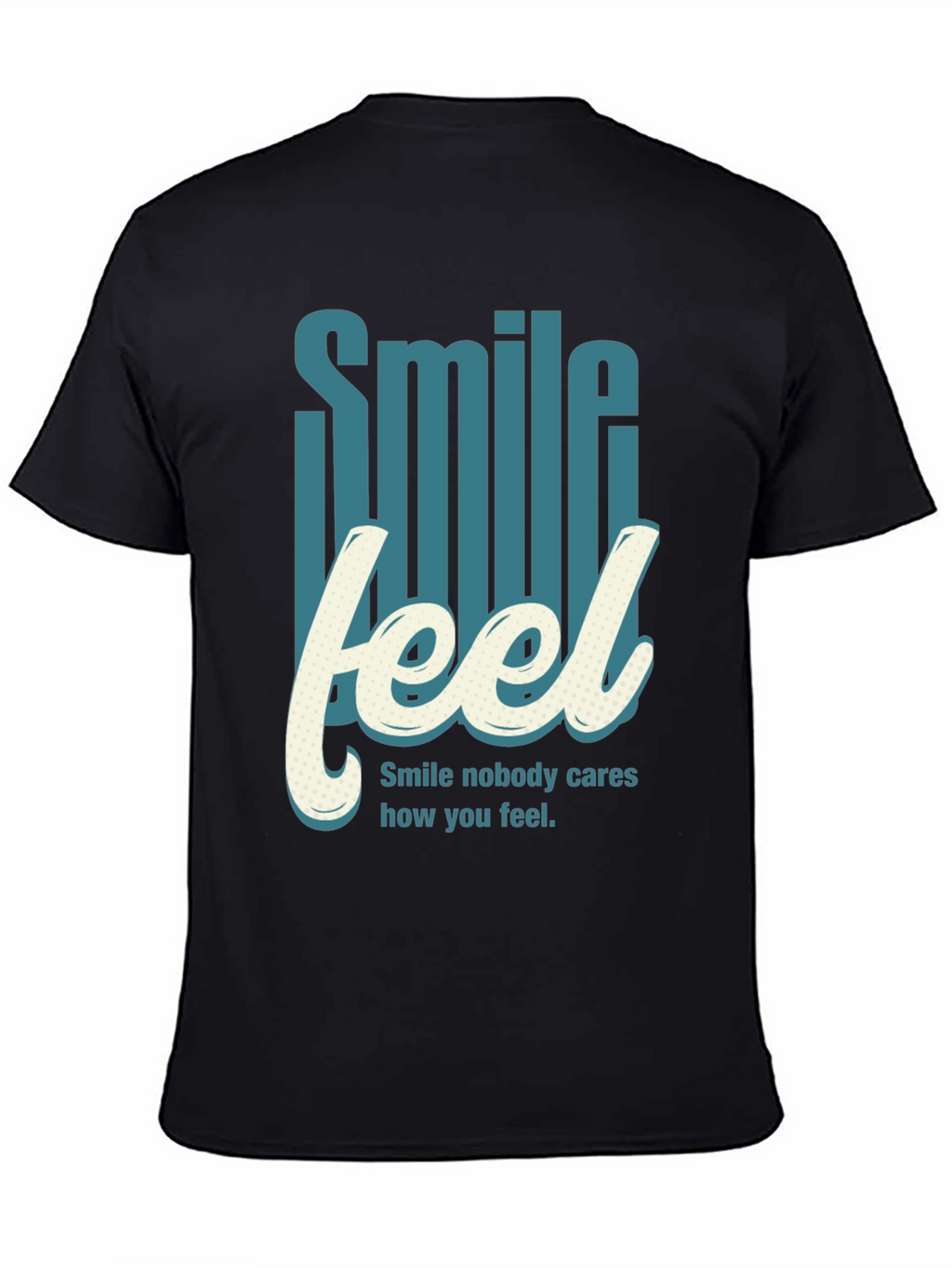 Smile Feel Graphic Tee - Mens Crew Neck T-Shirt