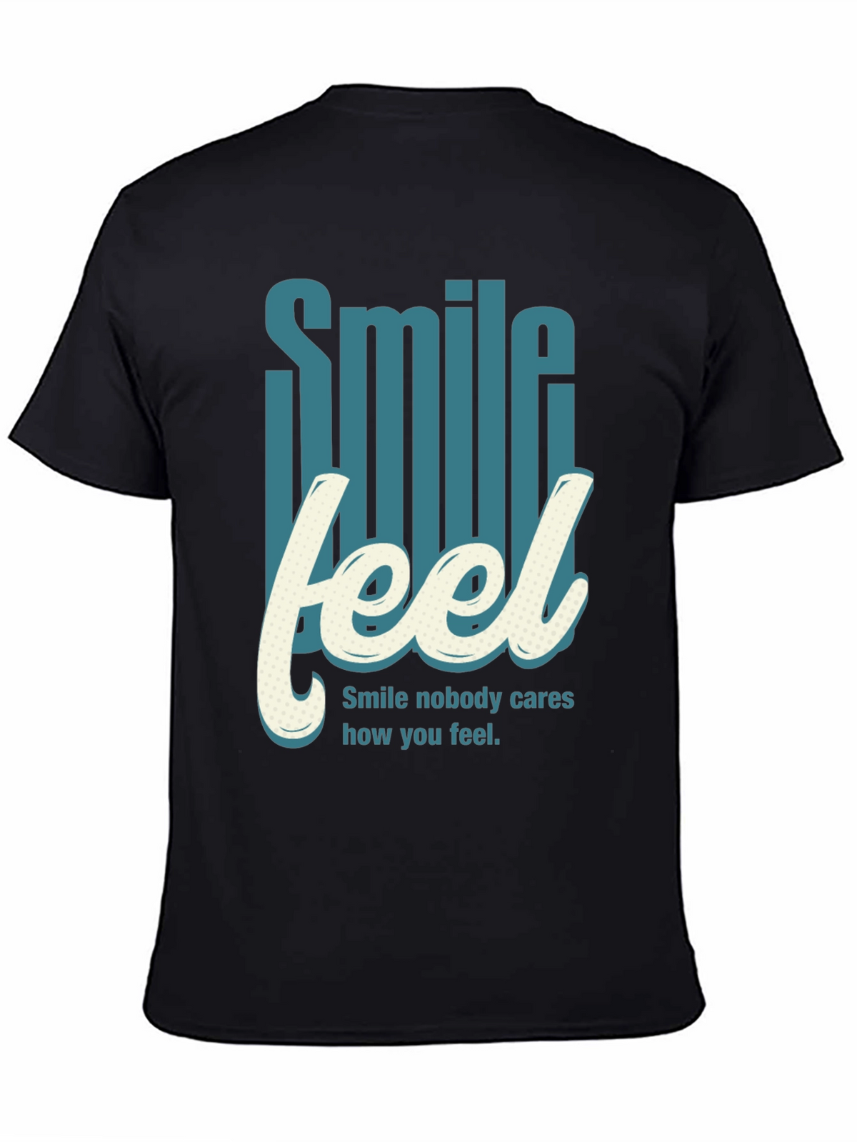 Smile Feel Graphic Tee - Mens Crew Neck T-Shirt
