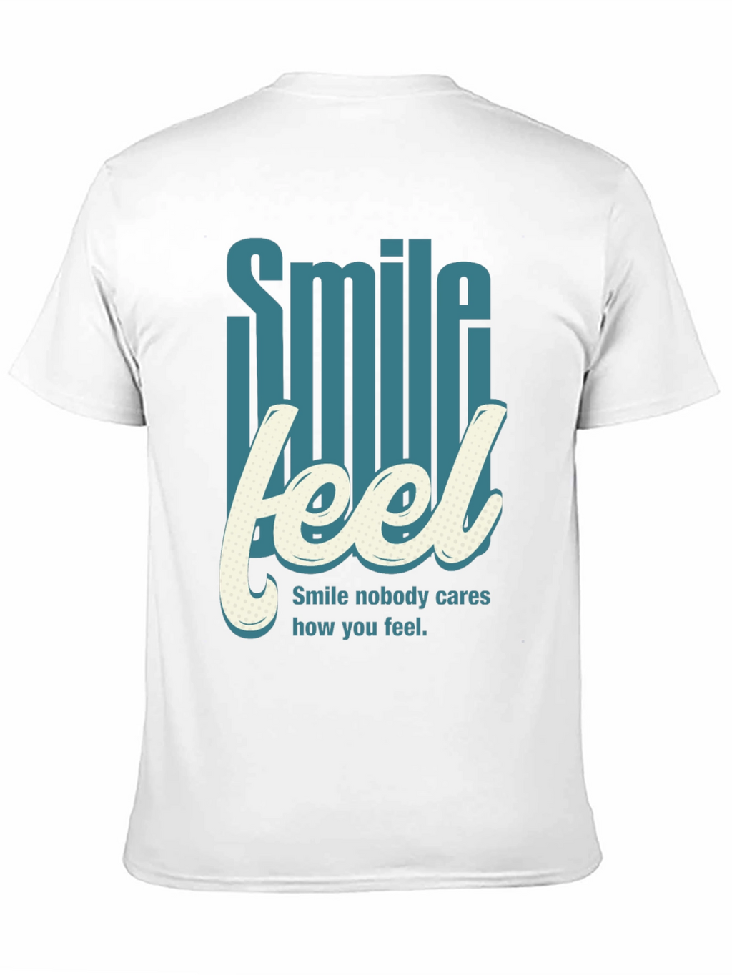 Smile Feel Graphic Tee - Mens Crew Neck T-Shirt