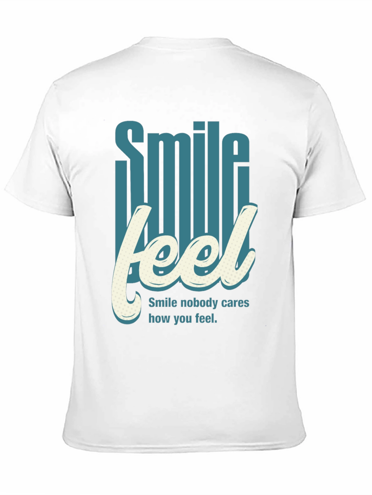 Smile Feel Graphic Tee - Mens Crew Neck T-Shirt