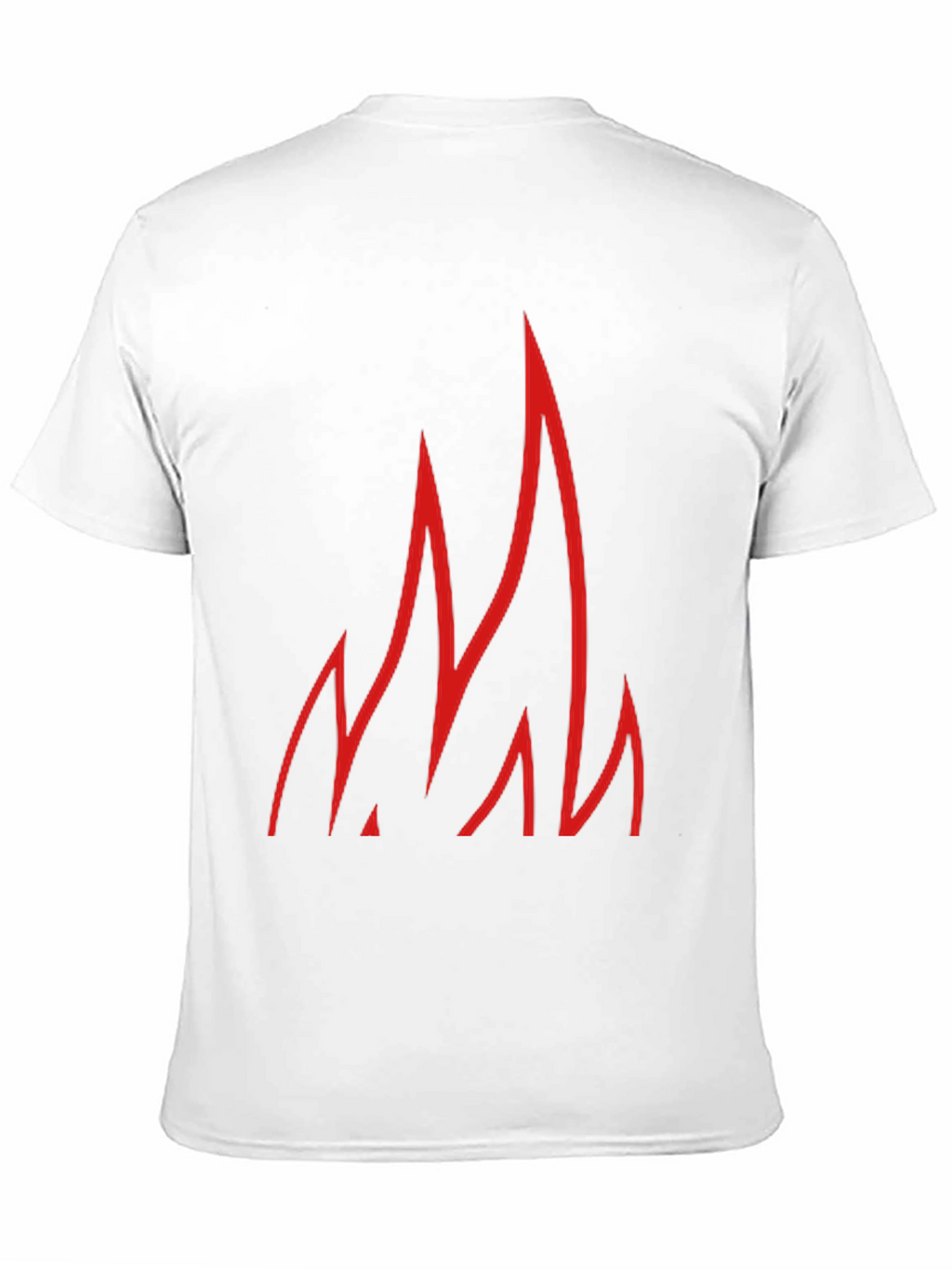 Red Flames Graphic Black T-Shirt