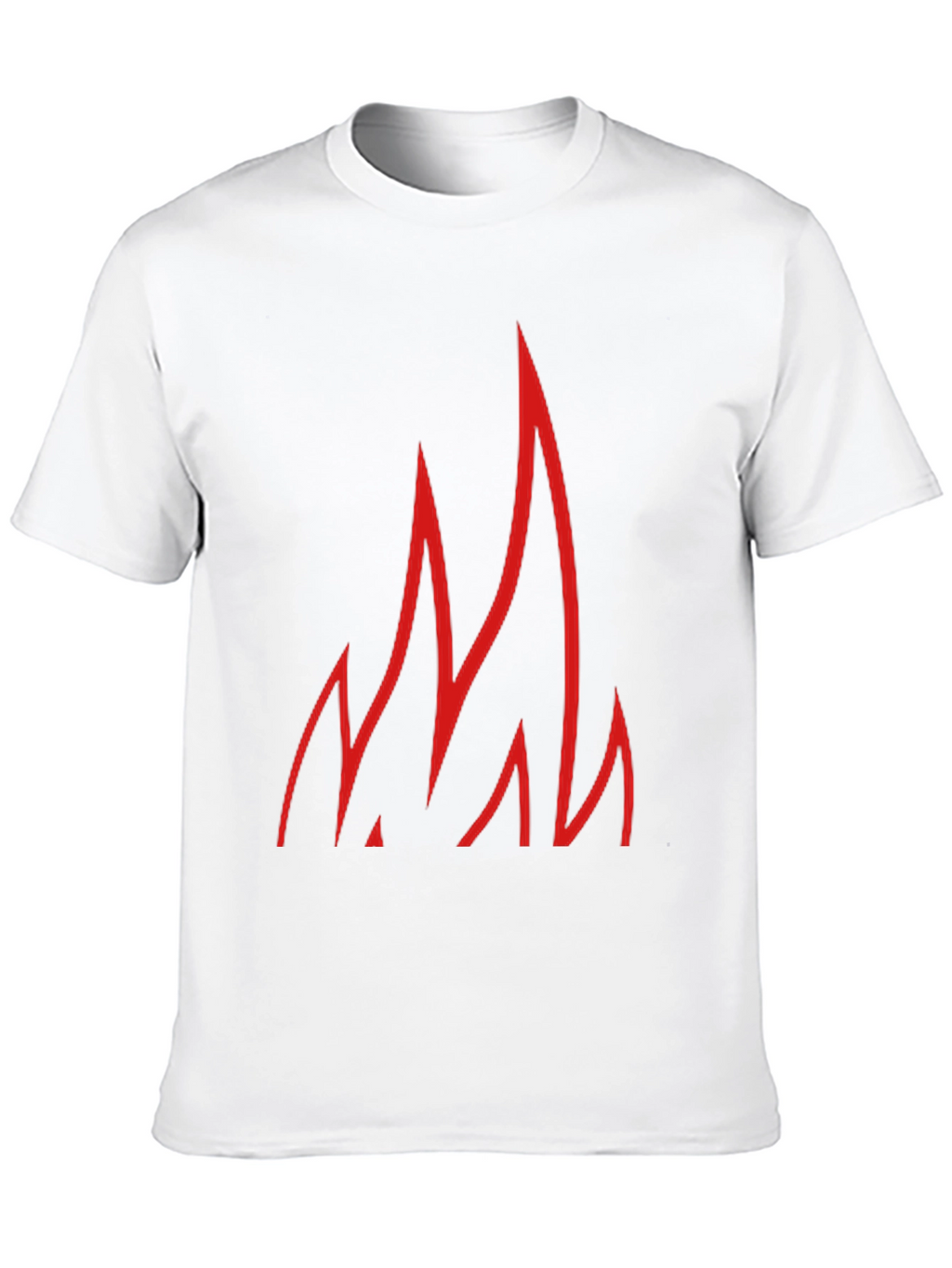 Red Flames Graphic Black T-Shirt