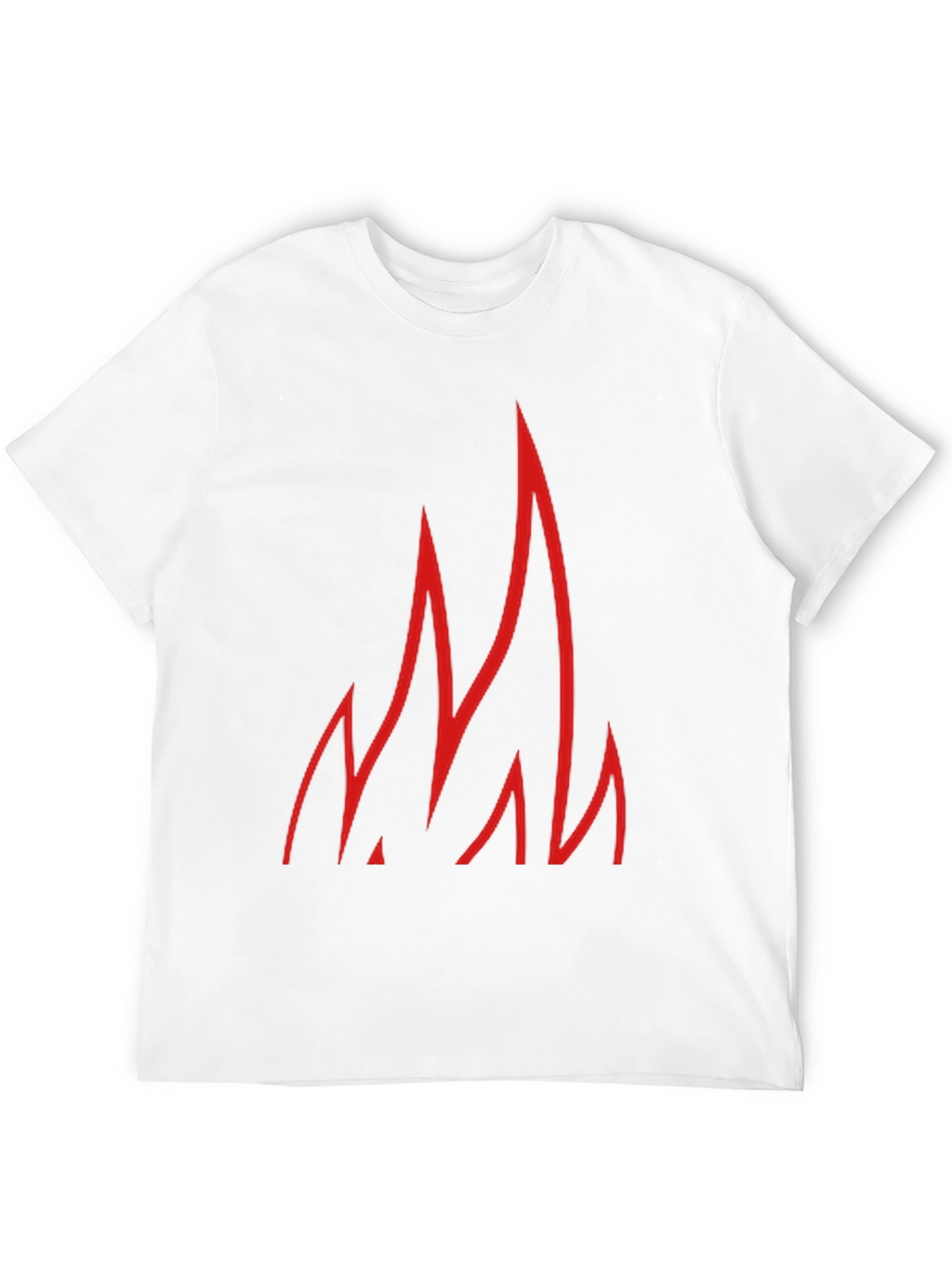 Red Flames Graphic Black T-Shirt