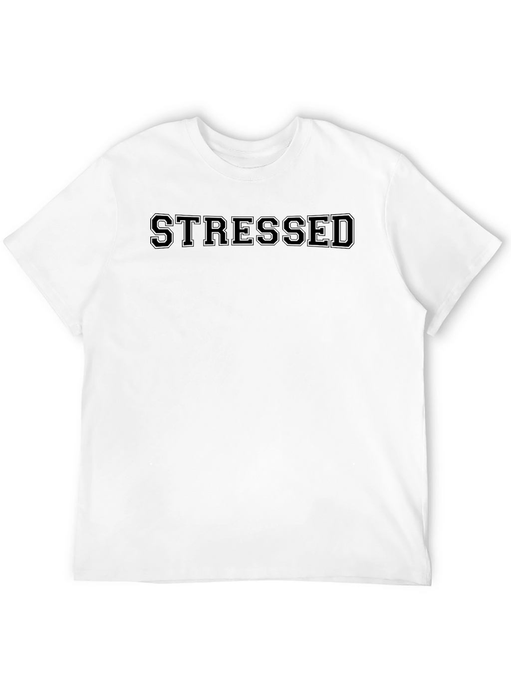 Stressed T-Shirt - Black Crew Neck Tee