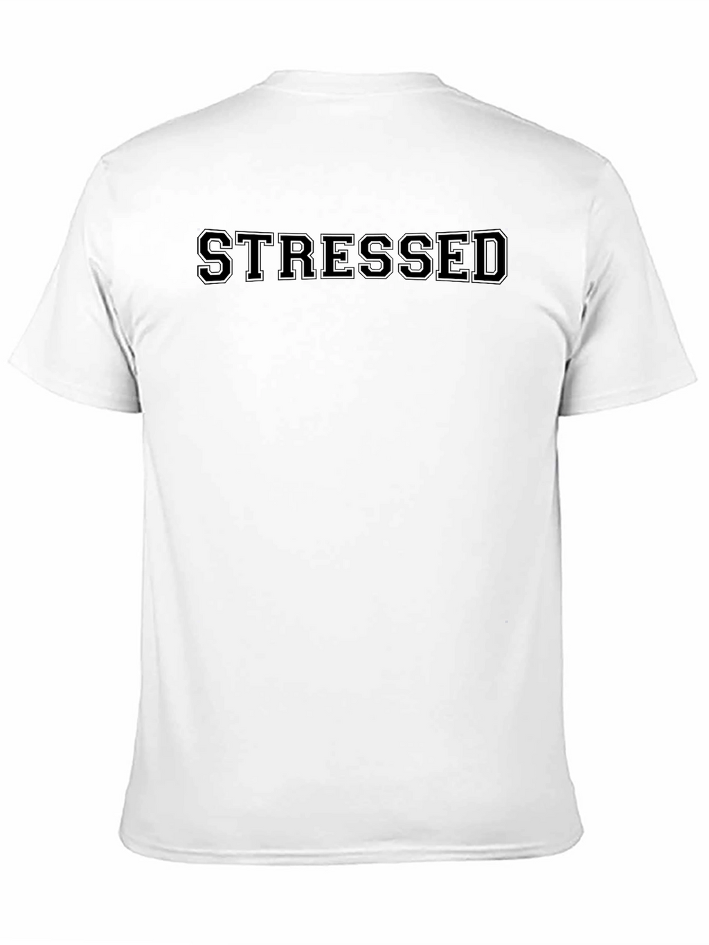 Stressed T-Shirt - Black Crew Neck Tee