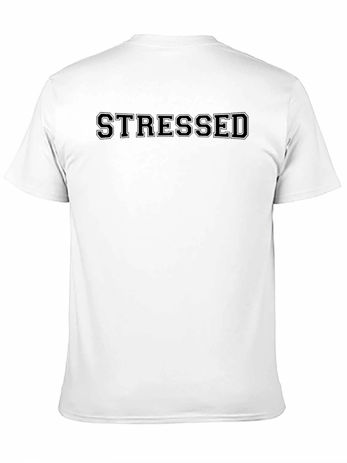 Stressed T-Shirt - Black Crew Neck Tee