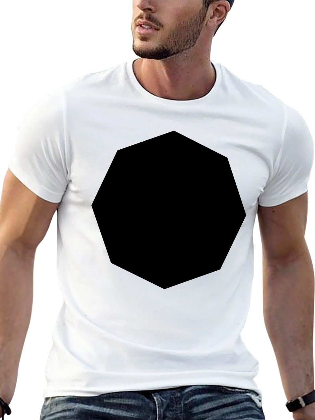 Mens Black Crew Neck T-Shirt
