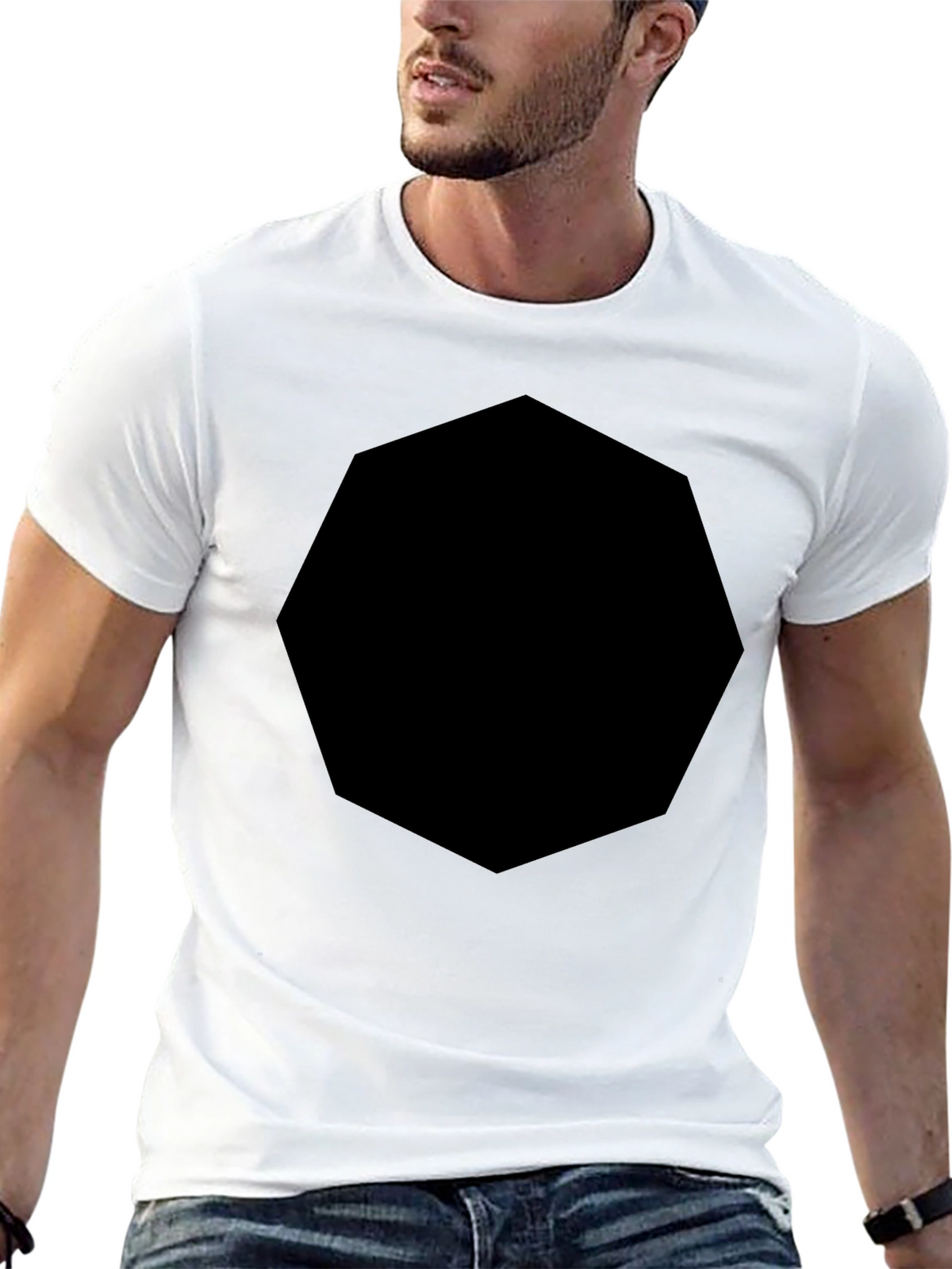 Mens Black Crew Neck T-Shirt