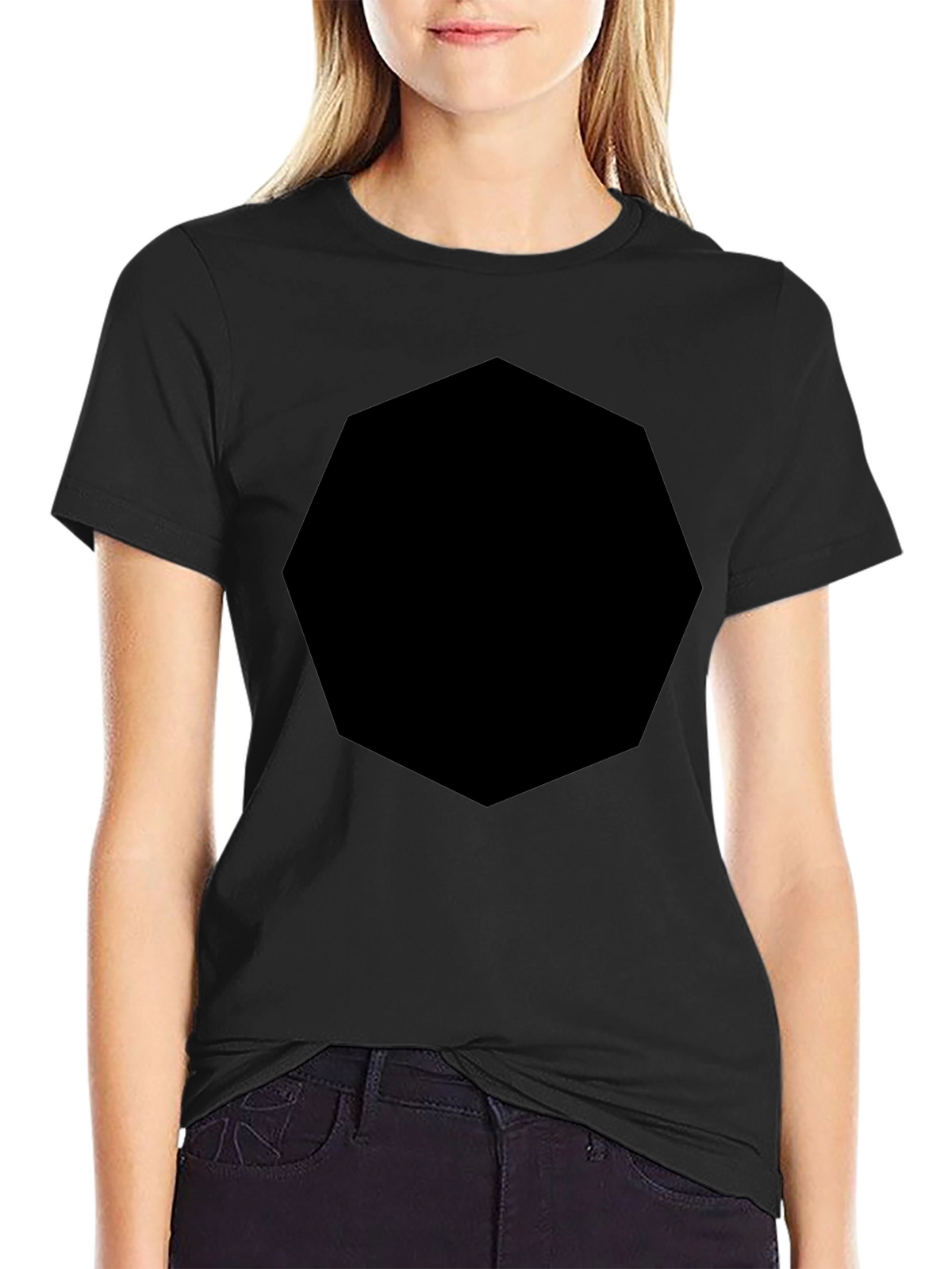 Mens Black Crew Neck T-Shirt