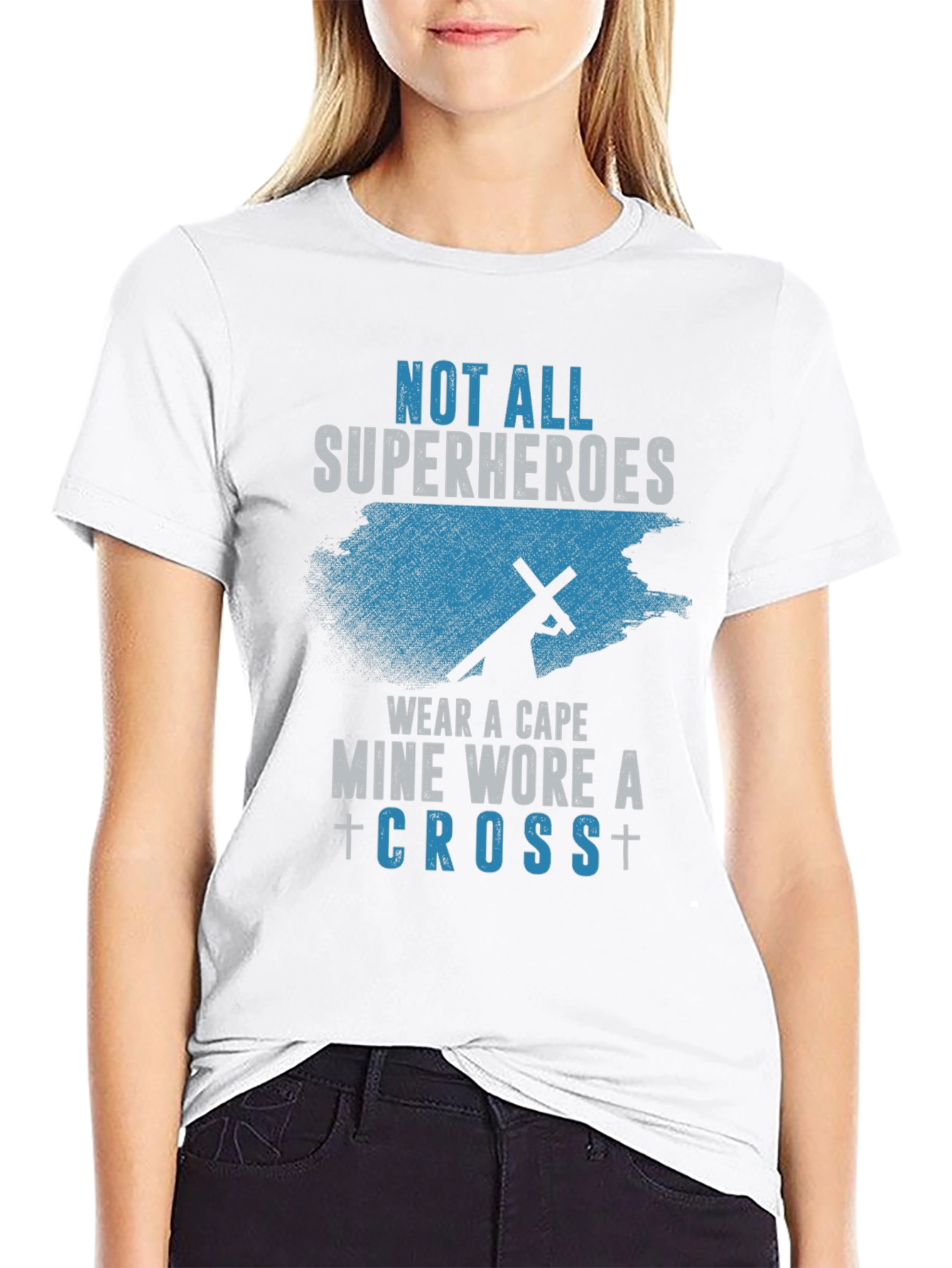 Superhero Cross T-Shirt - Christian Faith Apparel