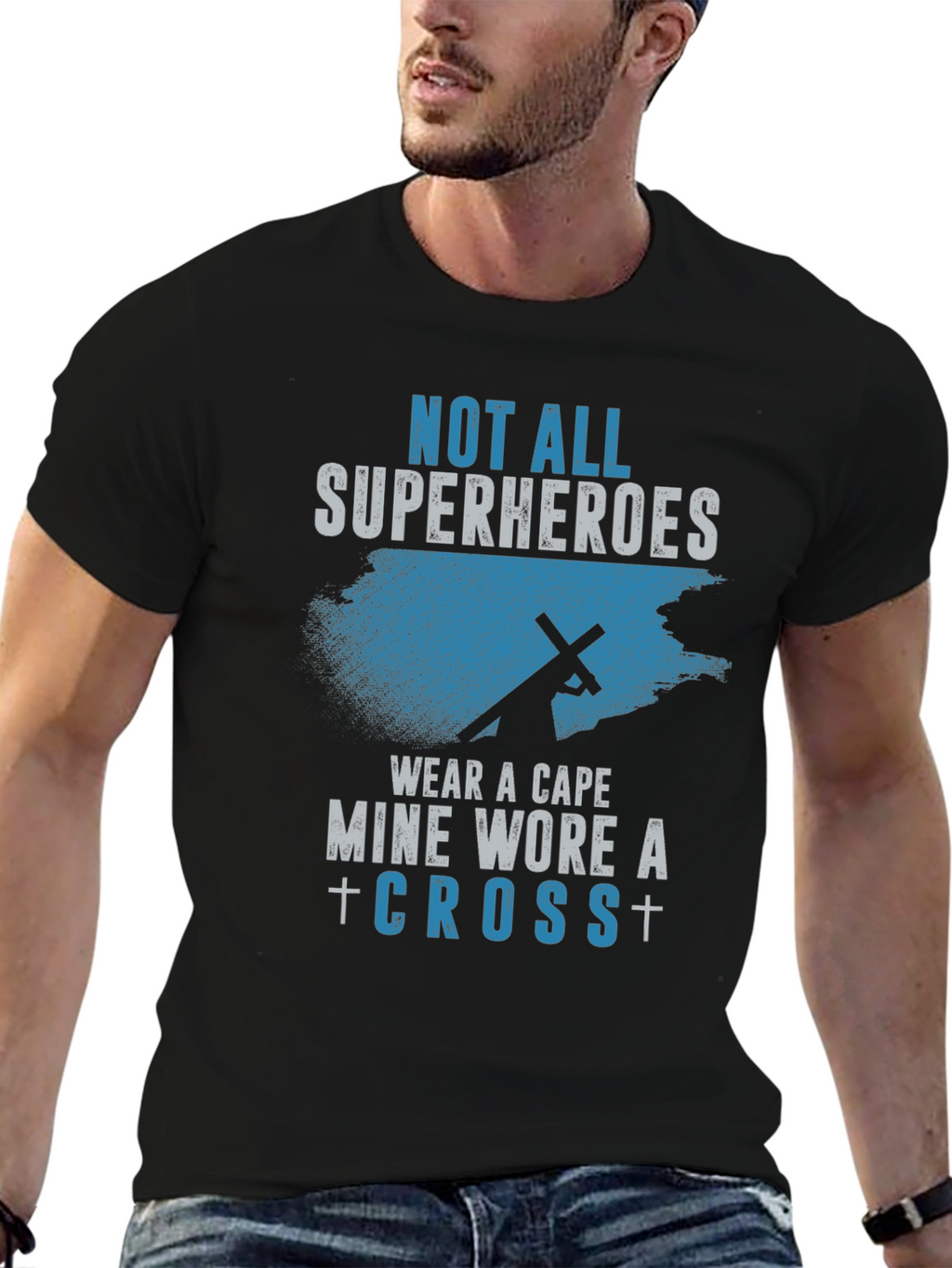 Superhero Cross T-Shirt - Christian Faith Apparel