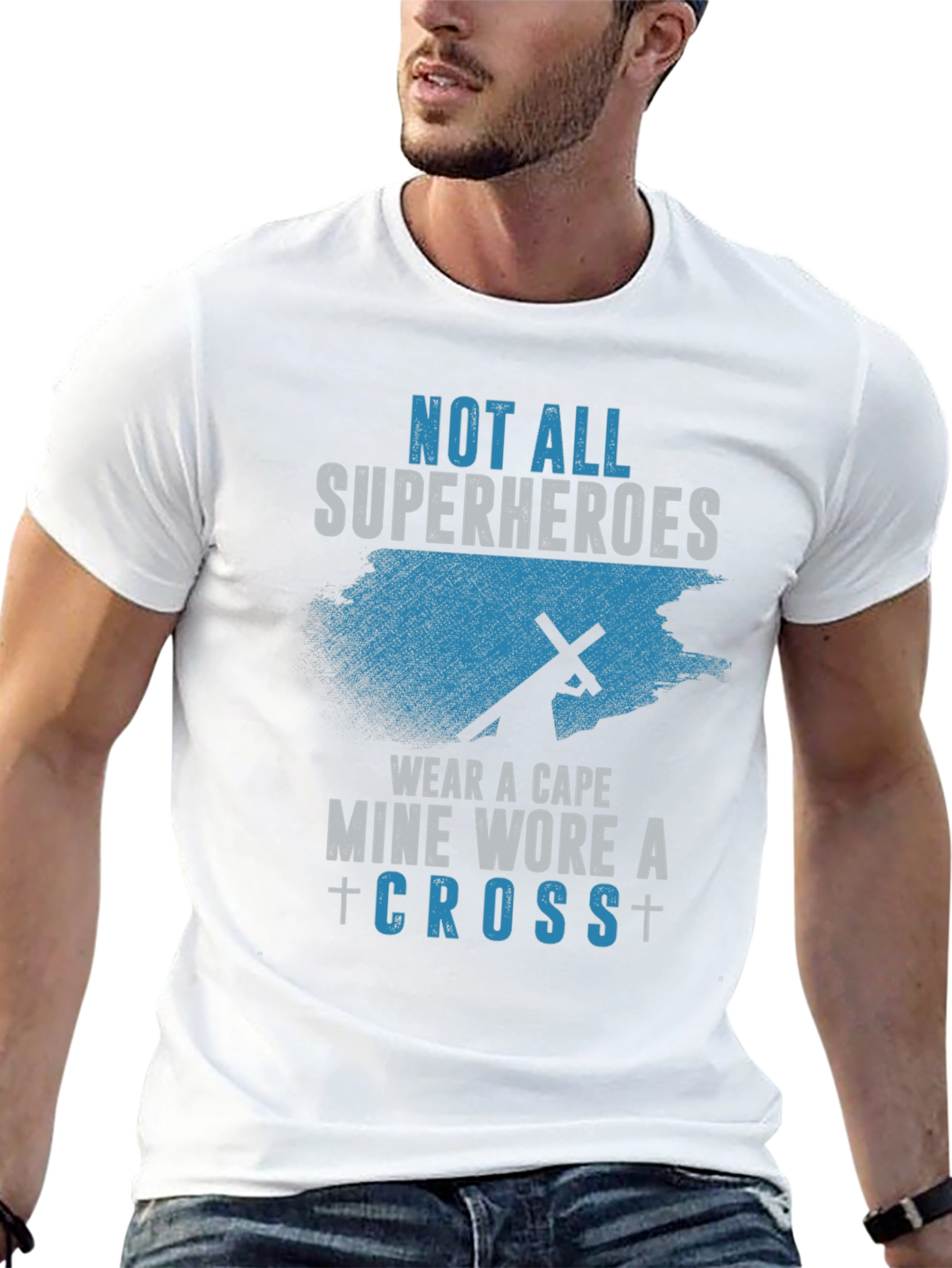 Superhero Cross T-Shirt - Christian Faith Apparel