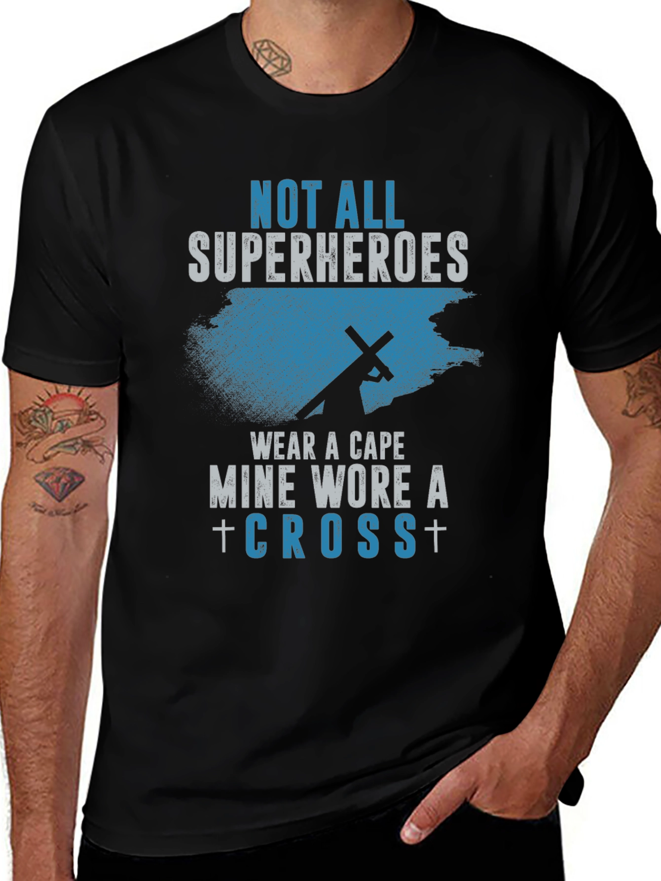 Superhero Cross T-Shirt - Christian Faith Apparel