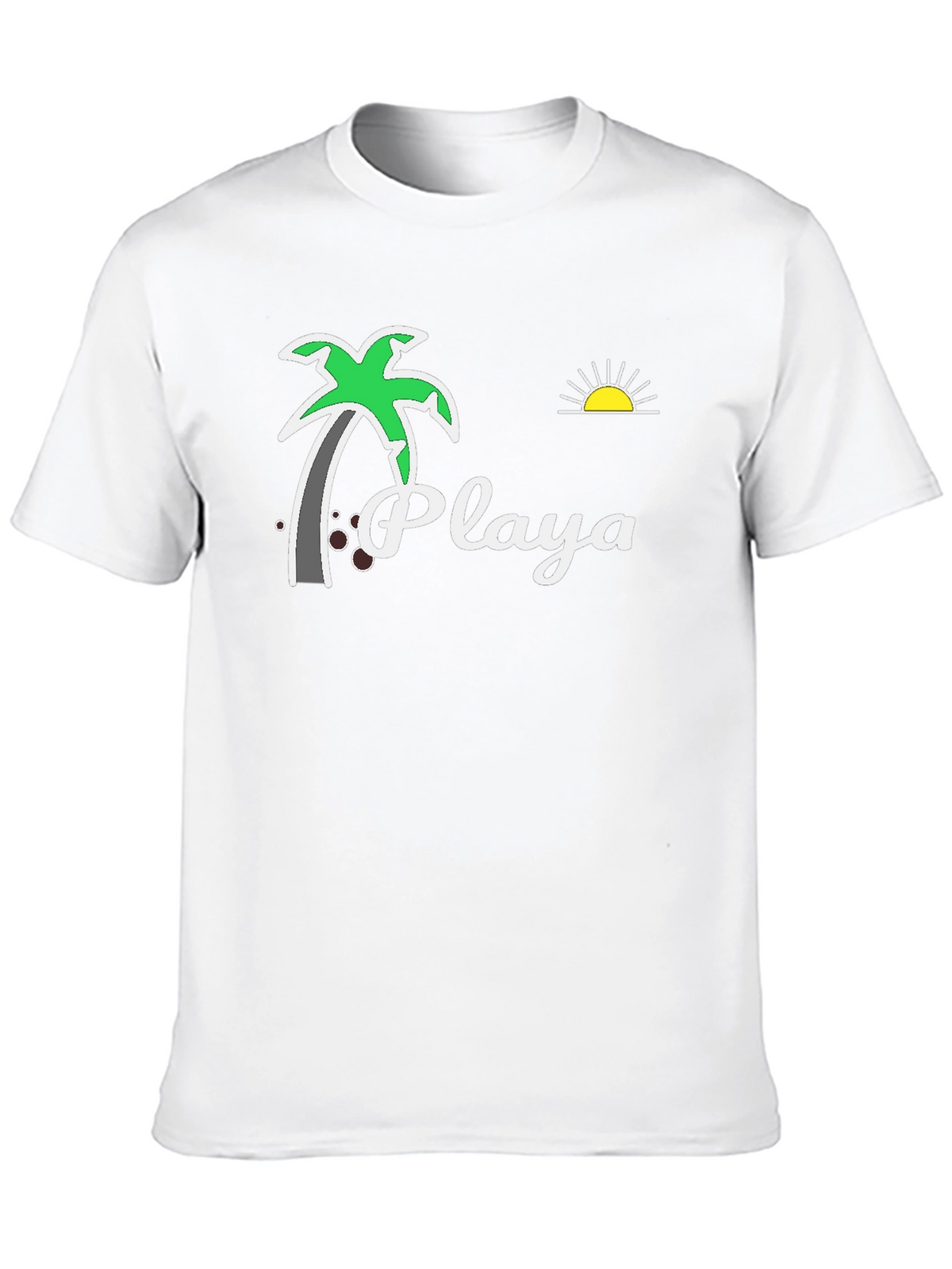 Playa Palm Tree Graphic Tee - Beach Vibes