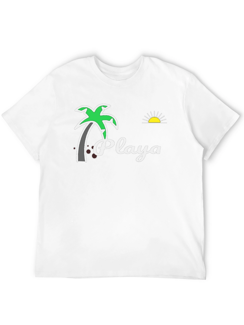 Playa Palm Tree Graphic Tee - Beach Vibes