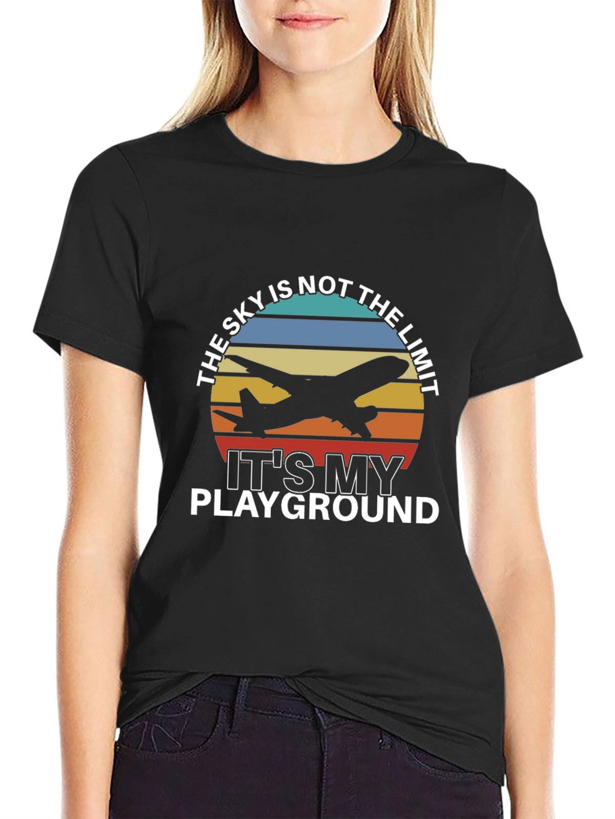 Skys Not the Limit Airplane T-Shirt