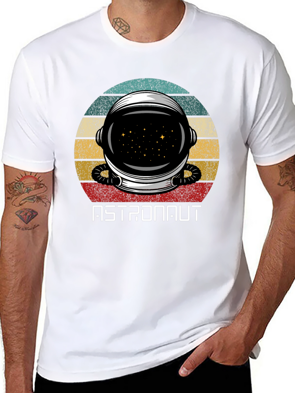 Retro Astronaut Helmet T-Shirt - Space Exploration