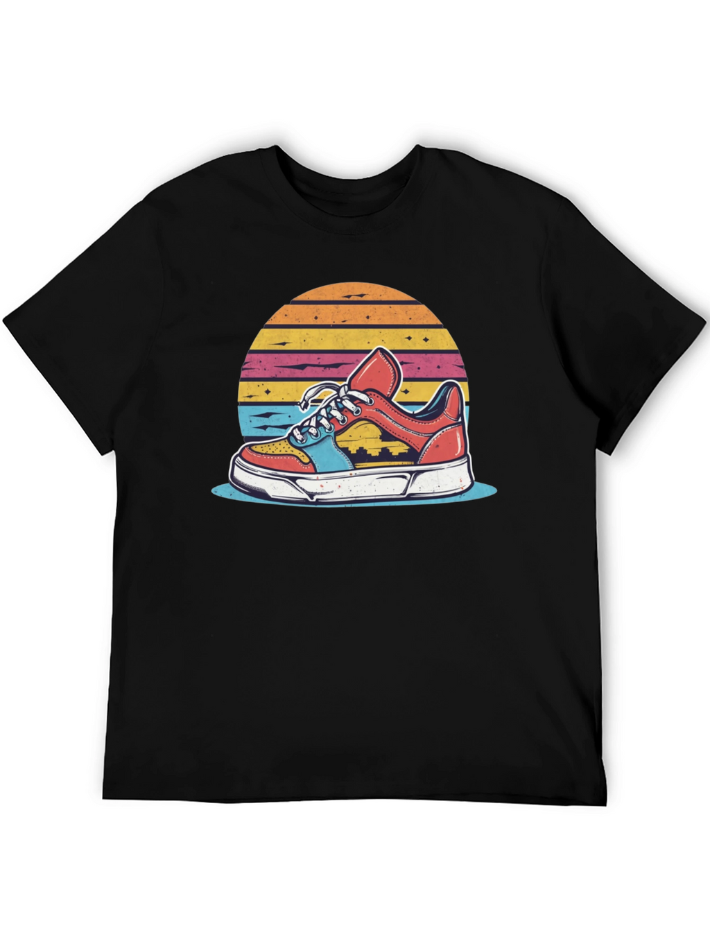 Retro Sneaker Graphic Tee - Black